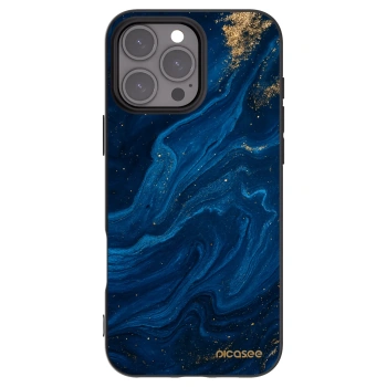 Picasee Μαύρη θήκη σιλικόνης για Apple iPhone 16 Pro Max - Blue
