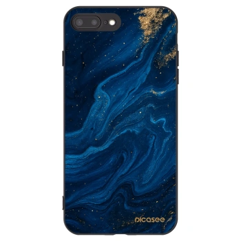Picasee Μαύρη θήκη σιλικόνης για Apple iPhone 7 Plus - Blue