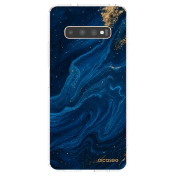Picasee διαφανής θήκη σιλικόνης Samsung Galaxy S10 Plus G975 - Blue