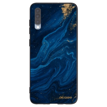 Picasee Μαύρη θήκη σιλικόνης για Samsung Galaxy A70 A705F - Blue