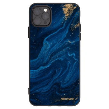 Picasee Μαύρη θήκη σιλικόνης για Apple iPhone 11 Pro Max - Blue