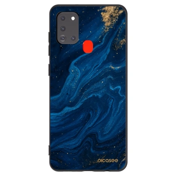 Picasee Μαύρη θήκη σιλικόνης για Samsung Galaxy A21s - Blue