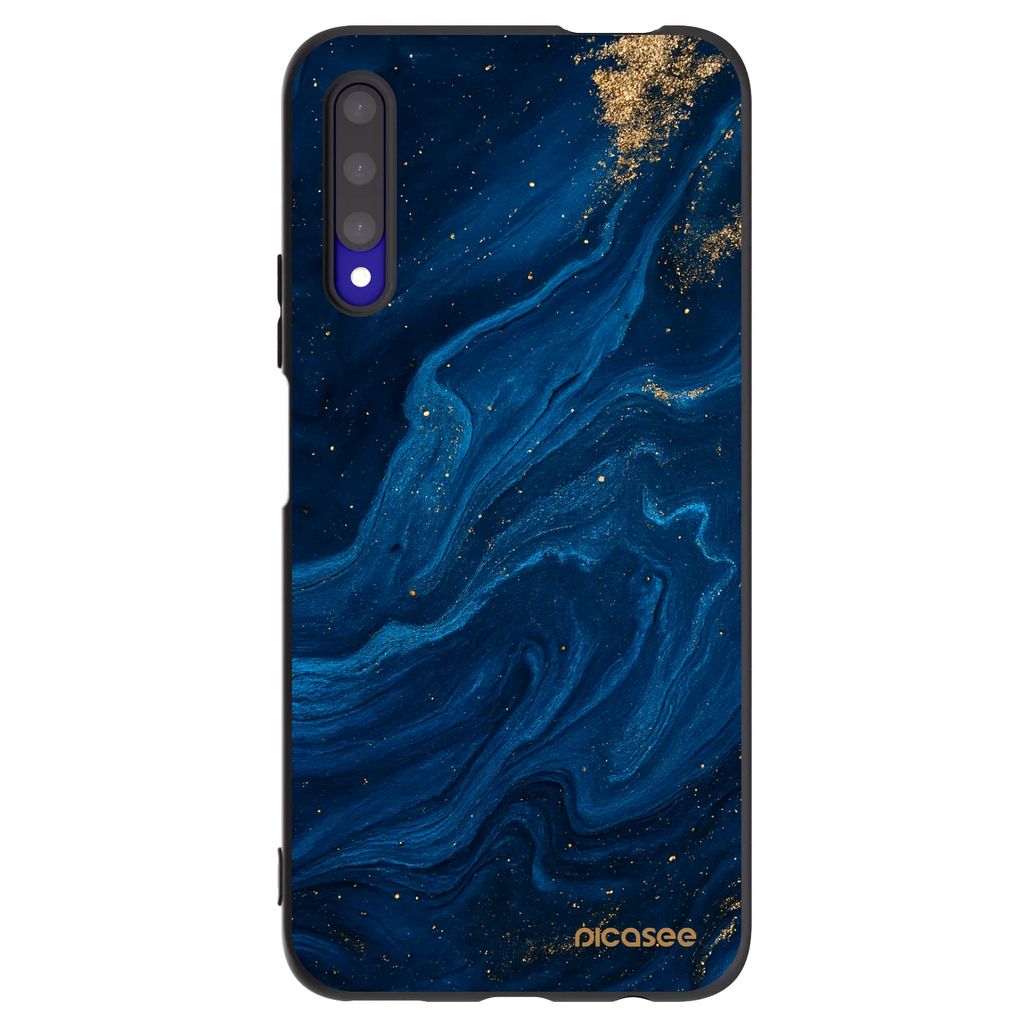 Picasee Μαύρη θήκη σιλικόνης για Honor 9X Pro - Blue
