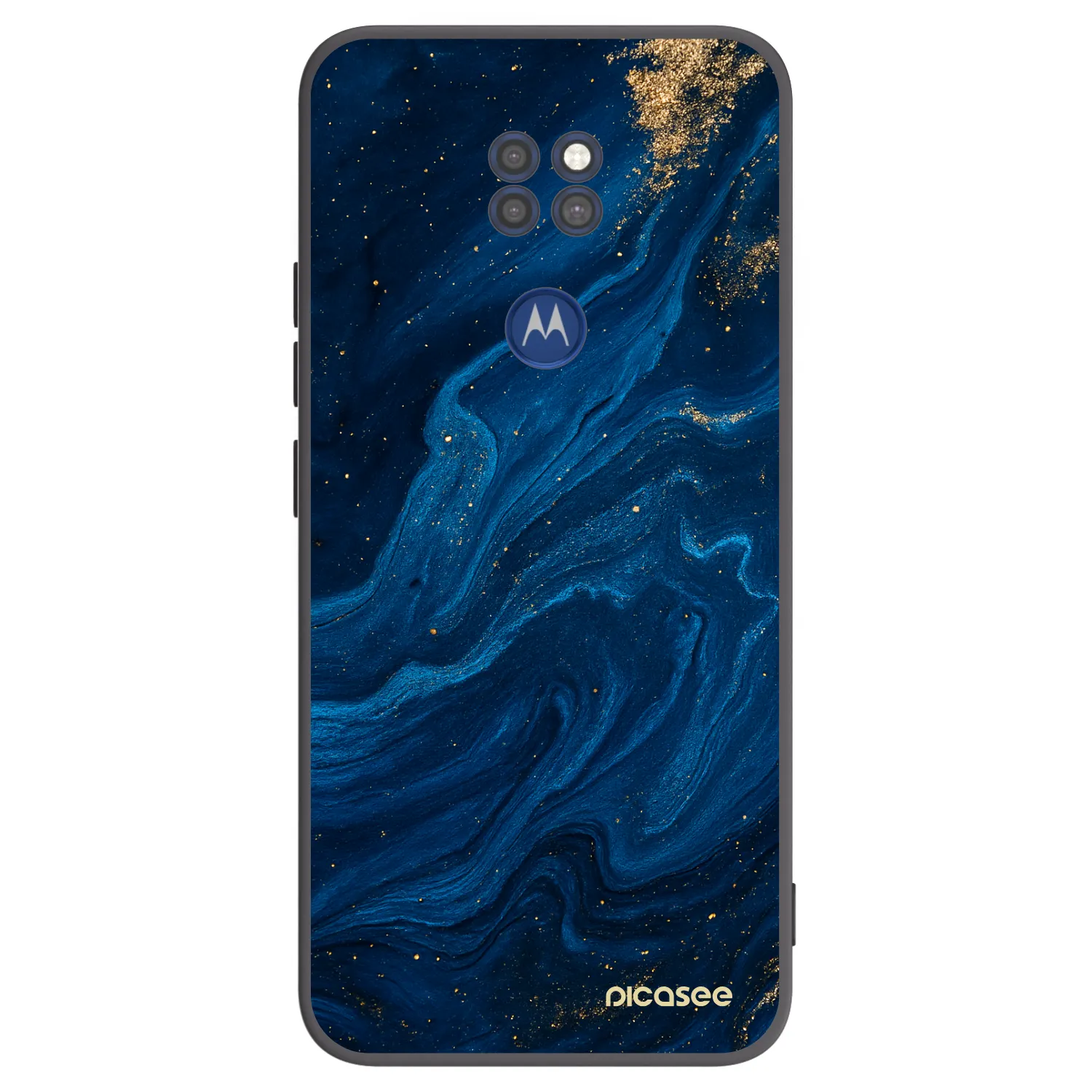 Picasee Μαύρη θήκη σιλικόνης για Motorola Moto G9 Play - Blue