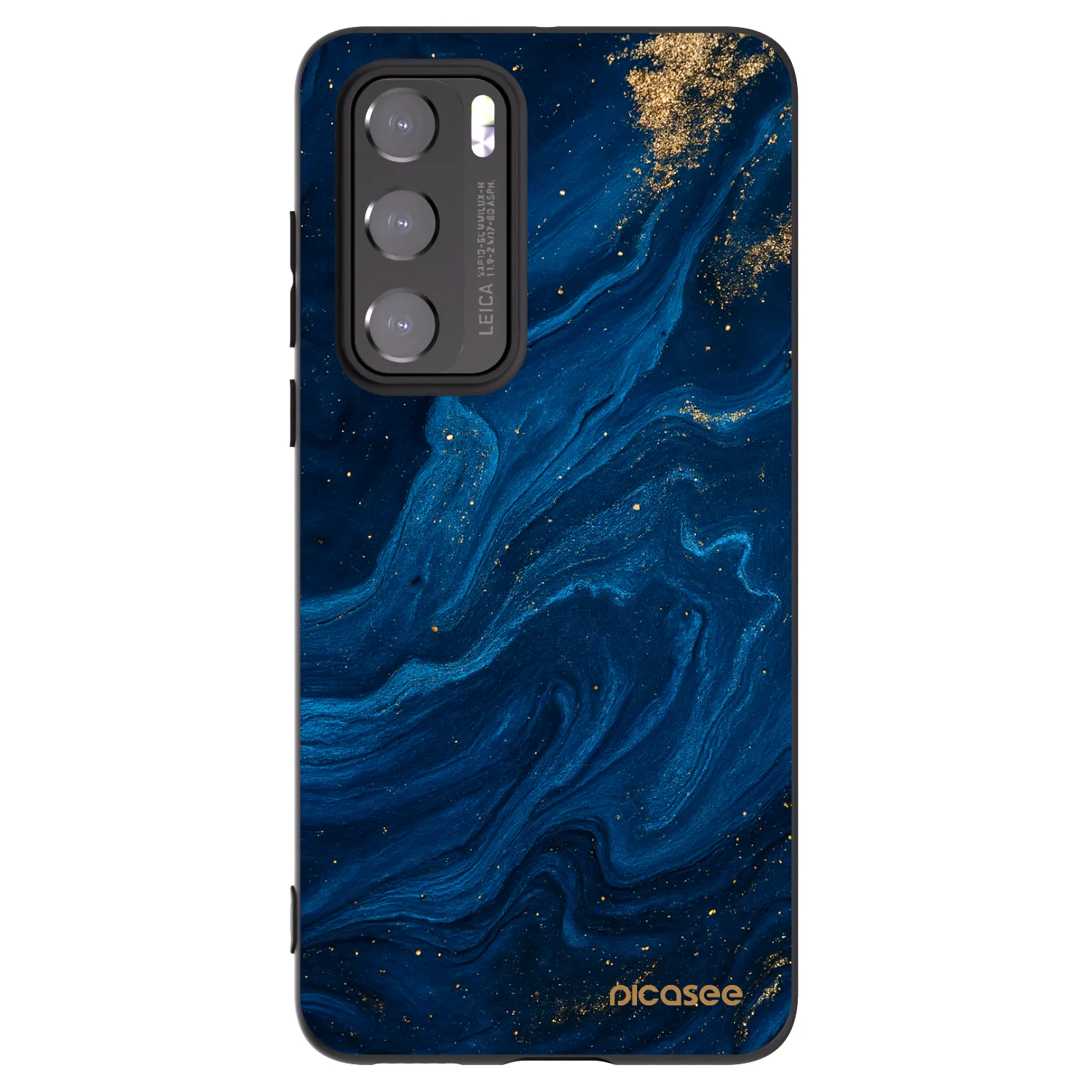 Picasee Μαύρη θήκη σιλικόνης για Huawei P40 - Blue