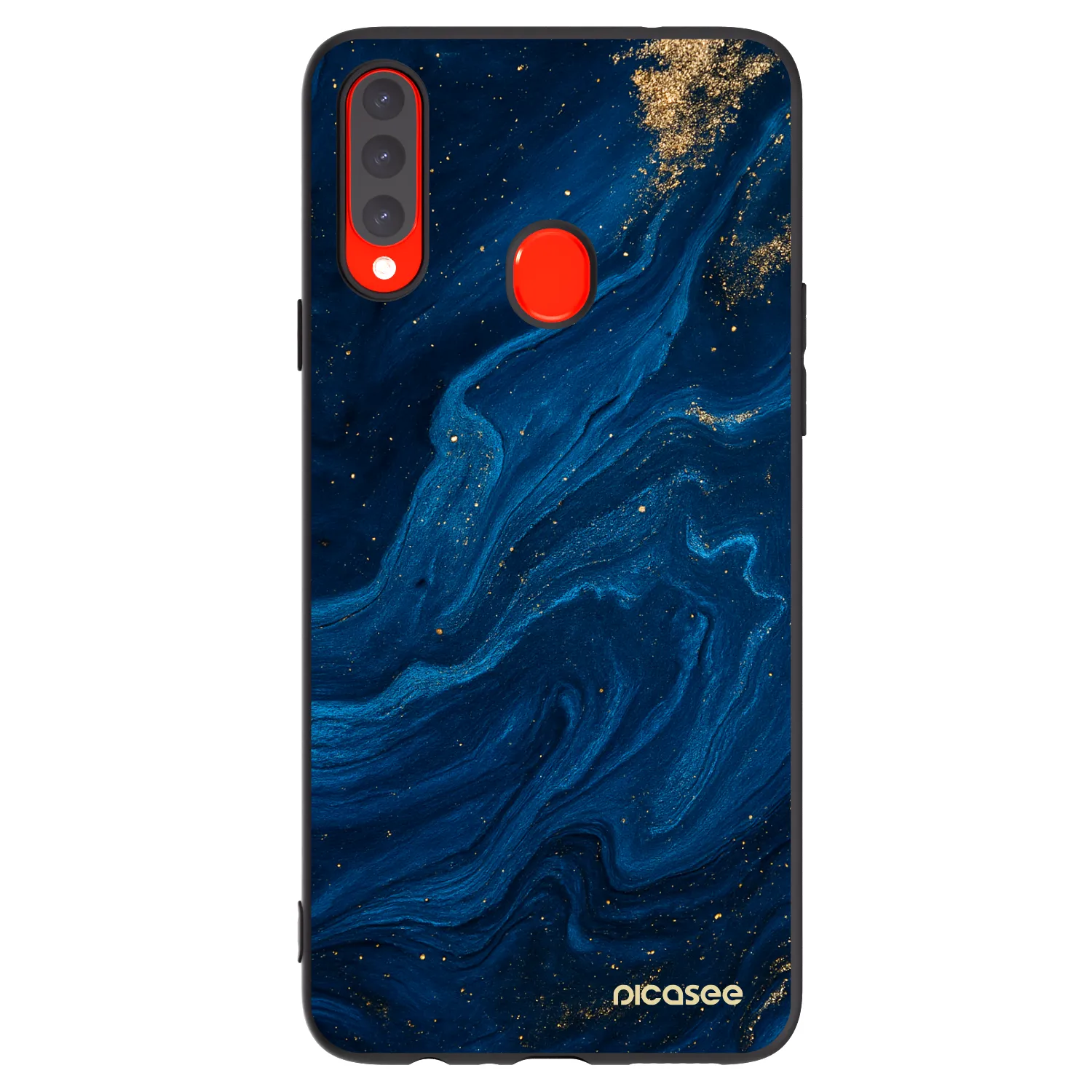 Picasee Μαύρη θήκη σιλικόνης για Samsung Galaxy A20s - Blue