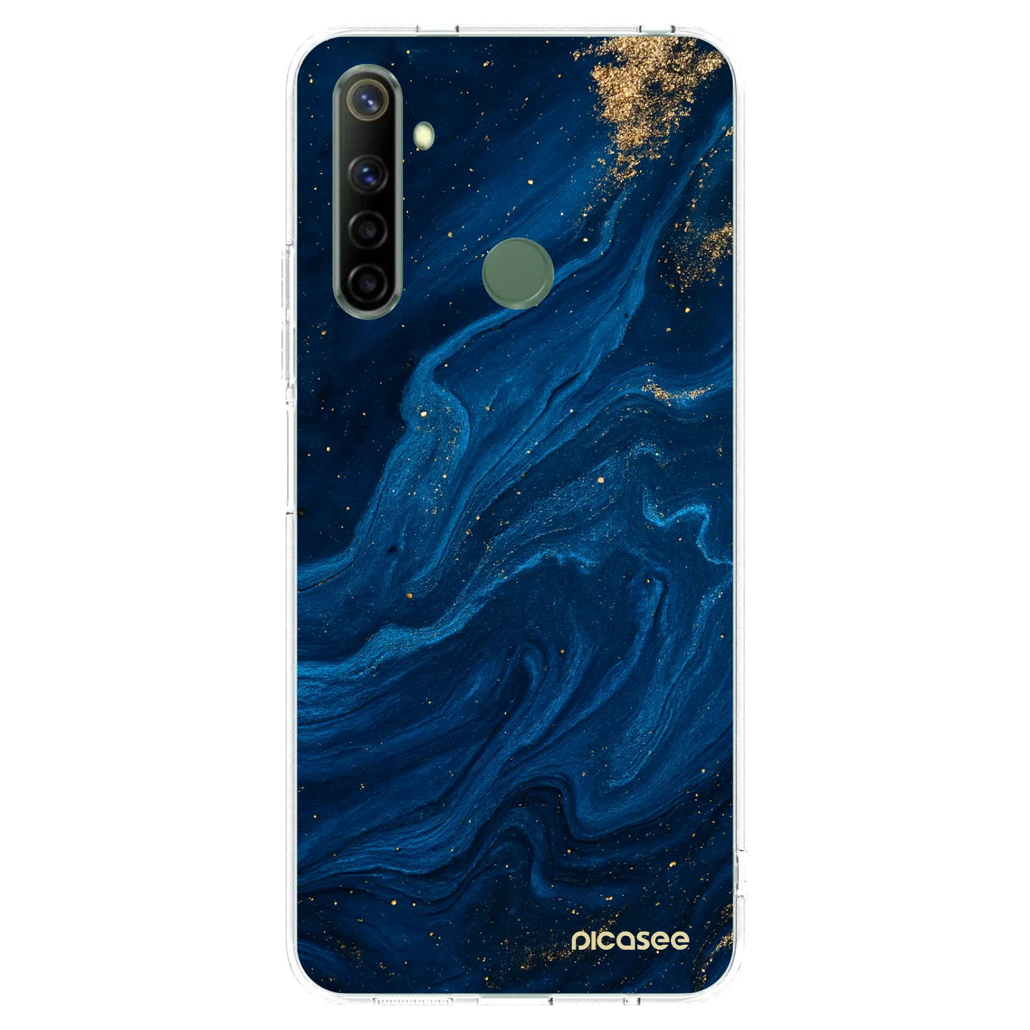 Picasee διαφανής θήκη σιλικόνης Realme 6i - Blue