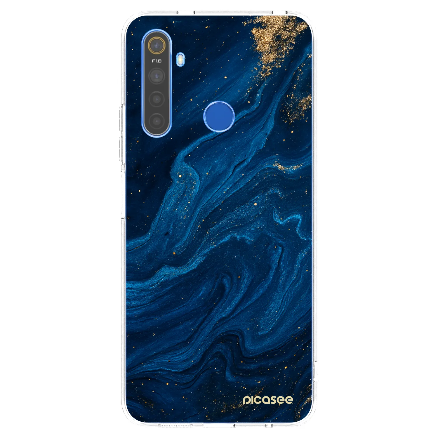 Picasee διαφανής θήκη σιλικόνης Realme 5 - Blue