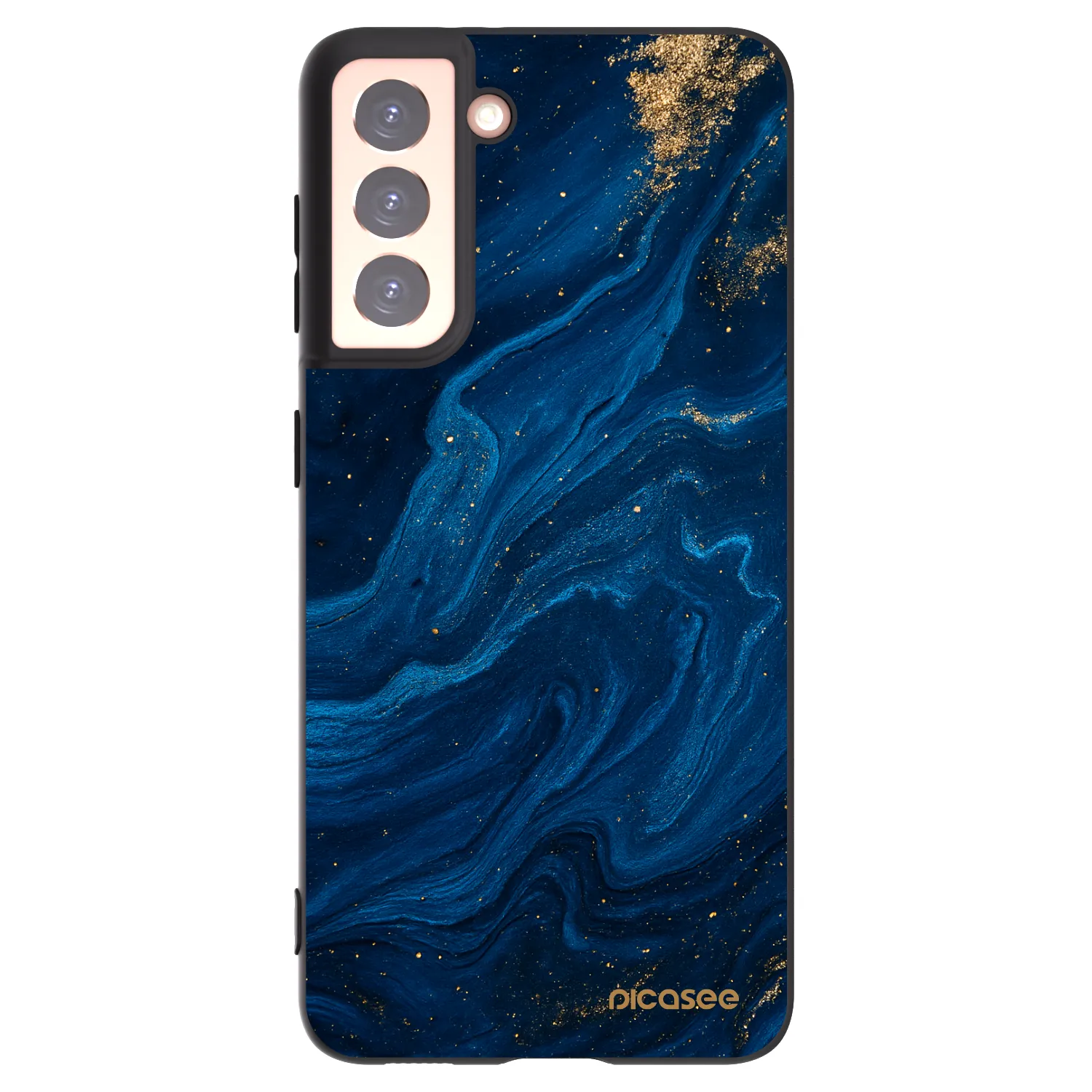 Picasee Μαύρη θήκη σιλικόνης για Samsung Galaxy S21 5G G991B - Blue