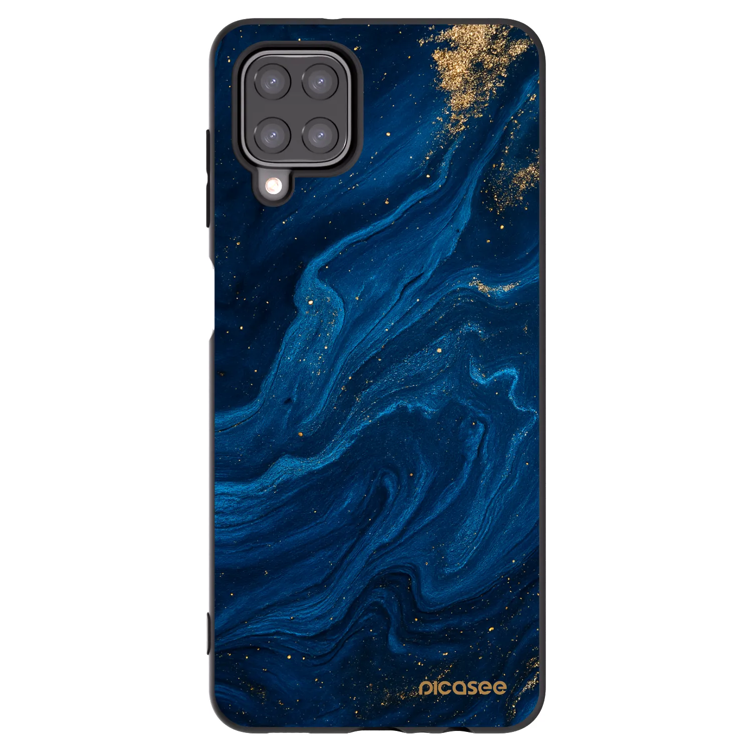 Picasee Μαύρη θήκη σιλικόνης για Samsung Galaxy A12 A125F - Blue