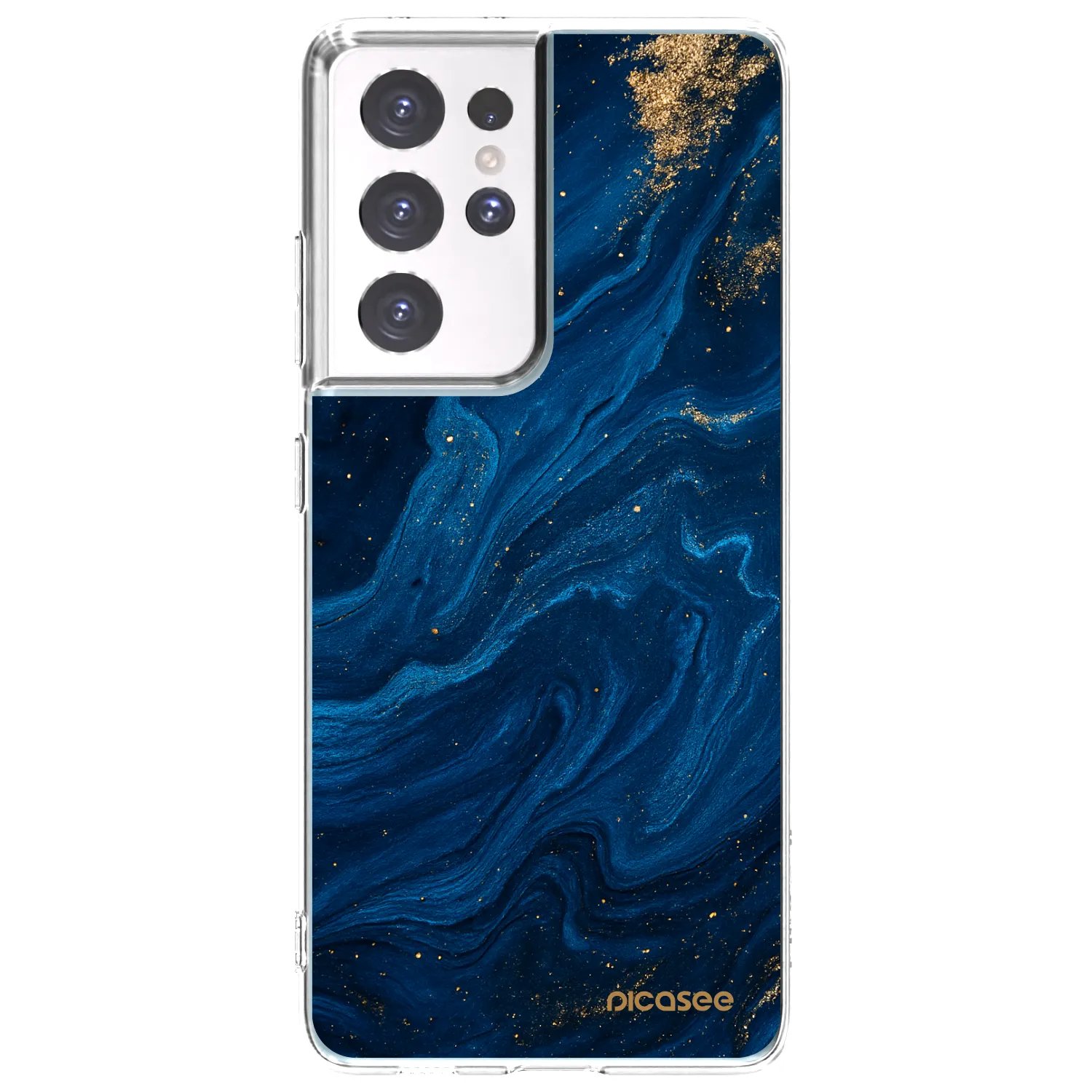 Picasee διαφανής θήκη σιλικόνης Samsung Galaxy S21 Ultra 5G G998B - Blue