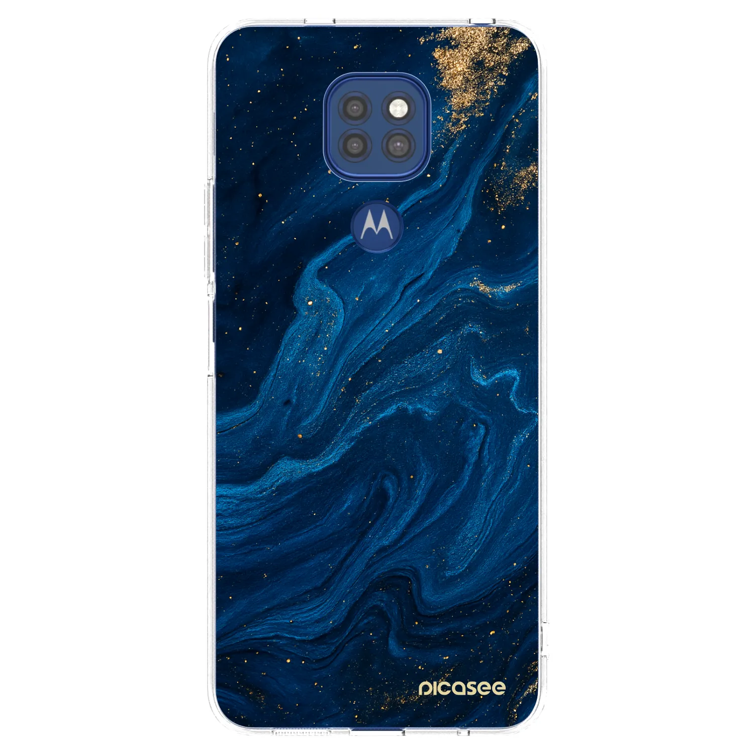 Picasee διαφανής θήκη σιλικόνης Motorola Moto G9 Play - Blue