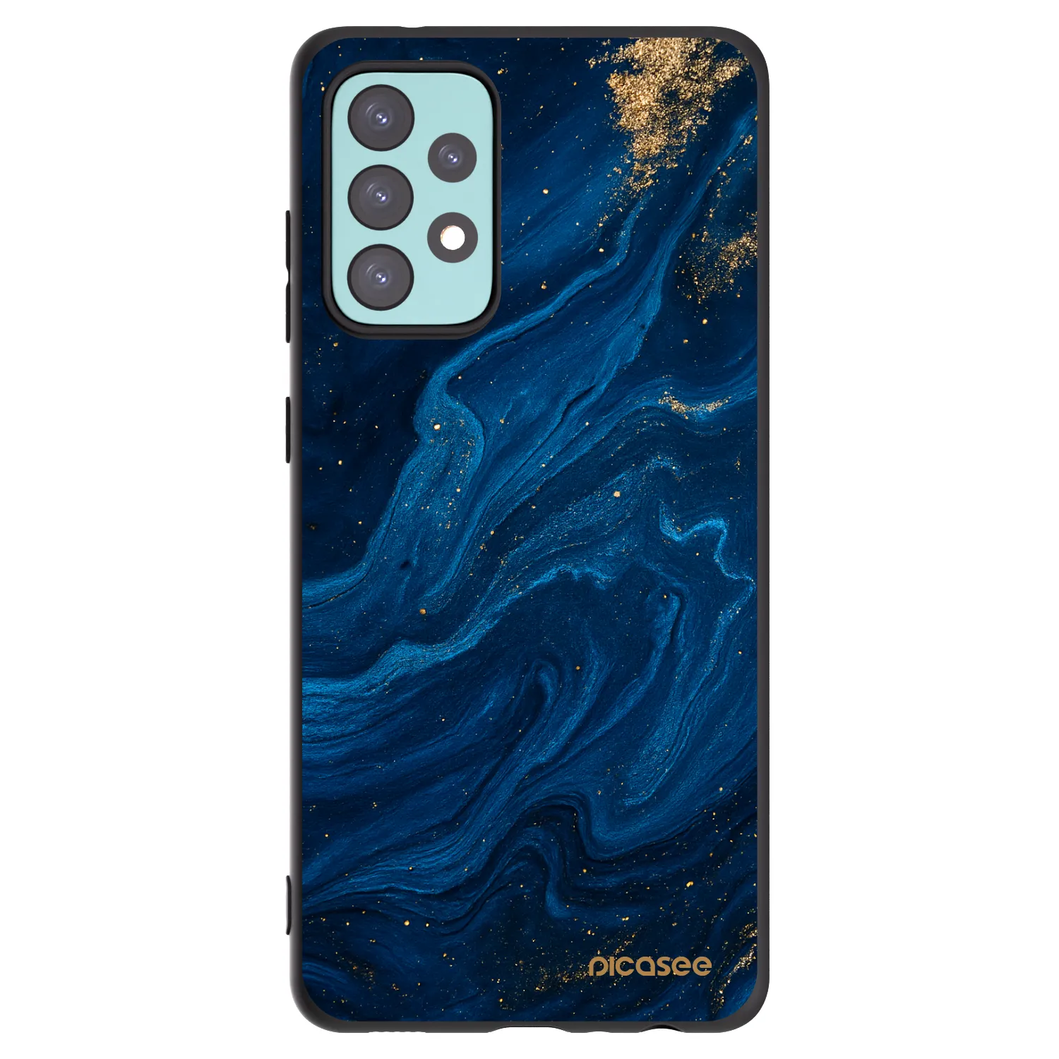 Picasee Μαύρη θήκη σιλικόνης για Samsung Galaxy A72 A725F - Blue