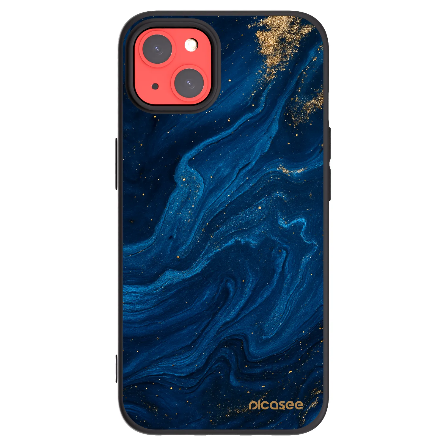 Picasee Μαύρη θήκη σιλικόνης για Apple iPhone 13 - Blue