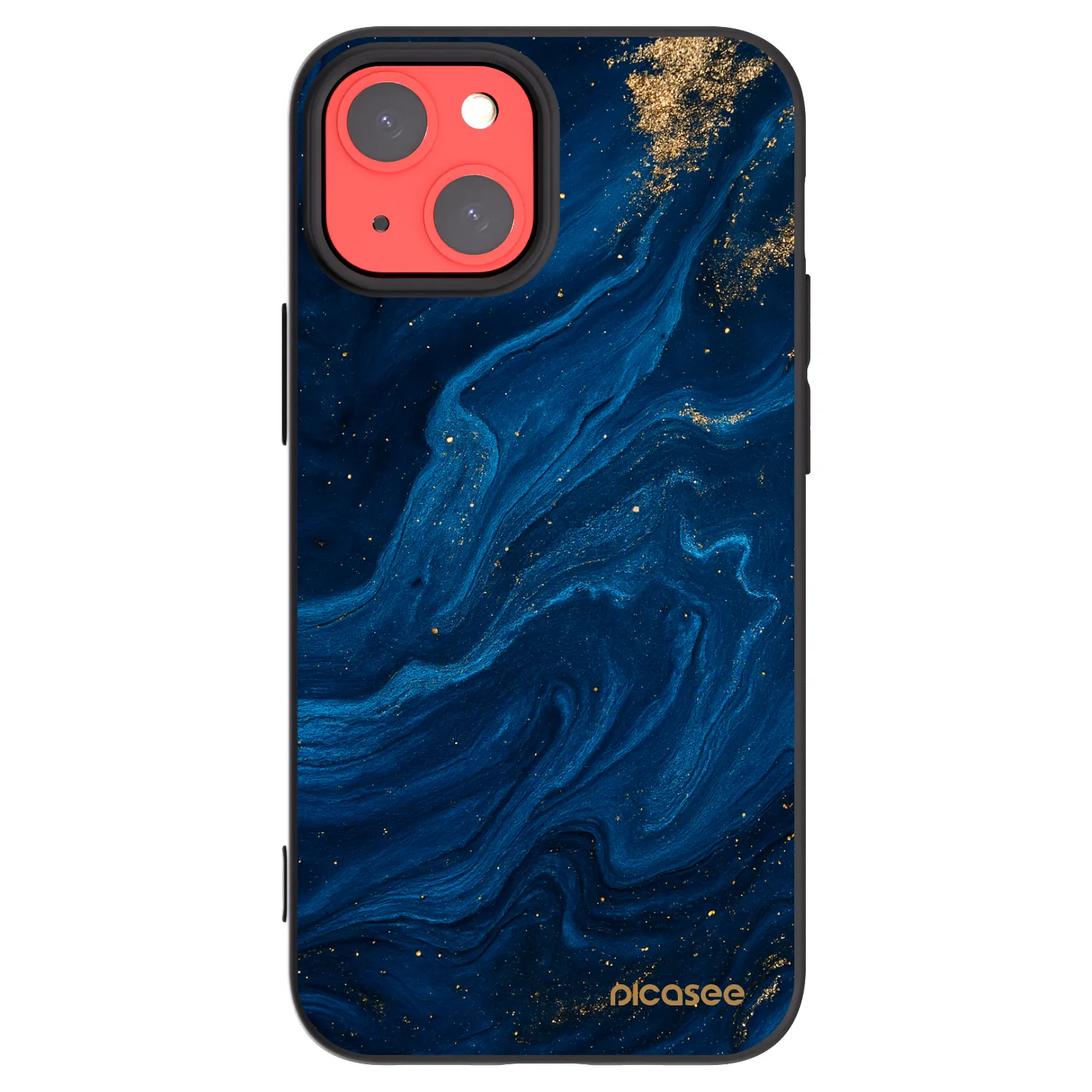 Picasee Μαύρη θήκη σιλικόνης για Apple iPhone 13 mini - Blue