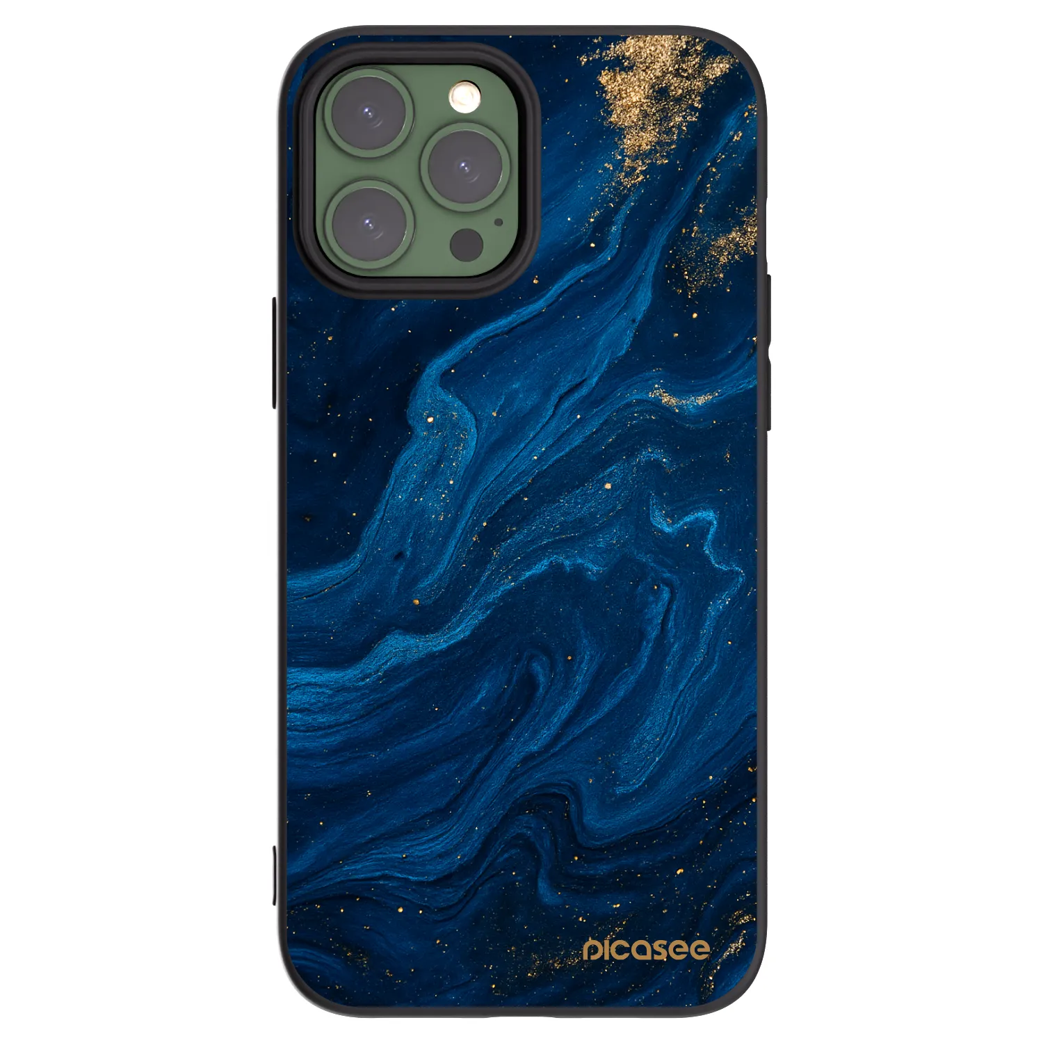 Picasee Μαύρη θήκη σιλικόνης για Apple iPhone 13 Pro Max - Blue