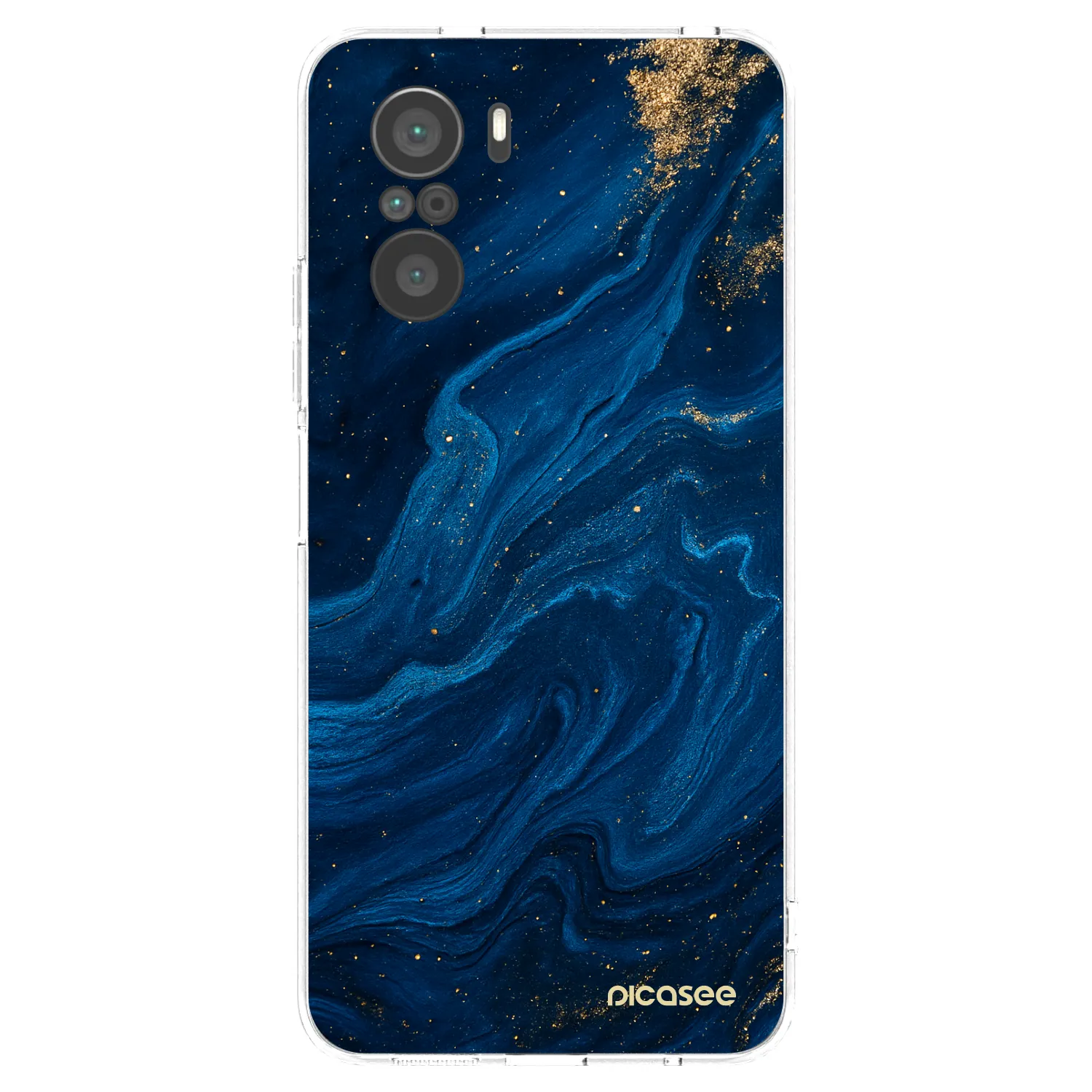 Picasee διαφανής θήκη σιλικόνης Xiaomi Poco F3 - Blue