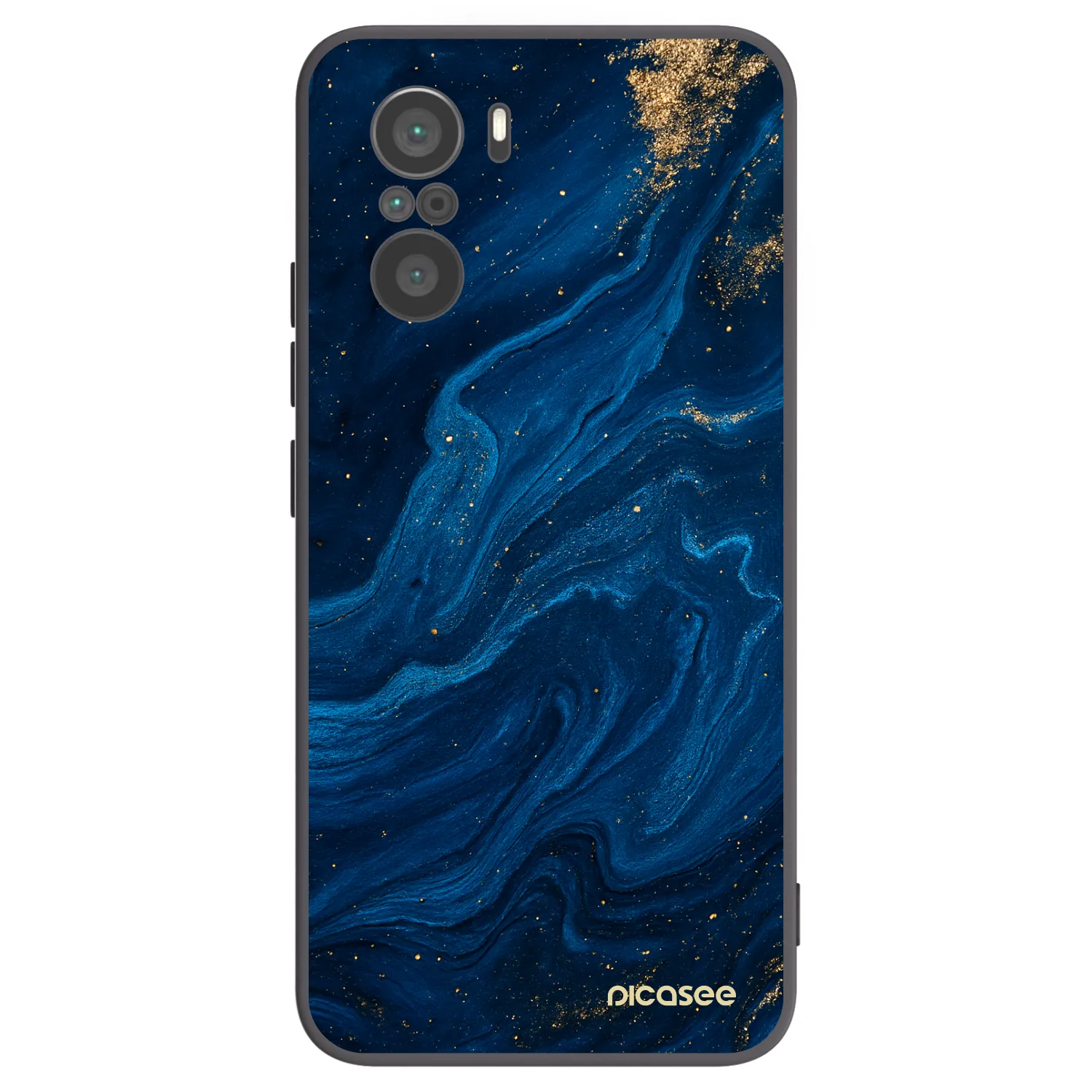 Picasee Μαύρη θήκη σιλικόνης για Xiaomi Poco F3 - Blue