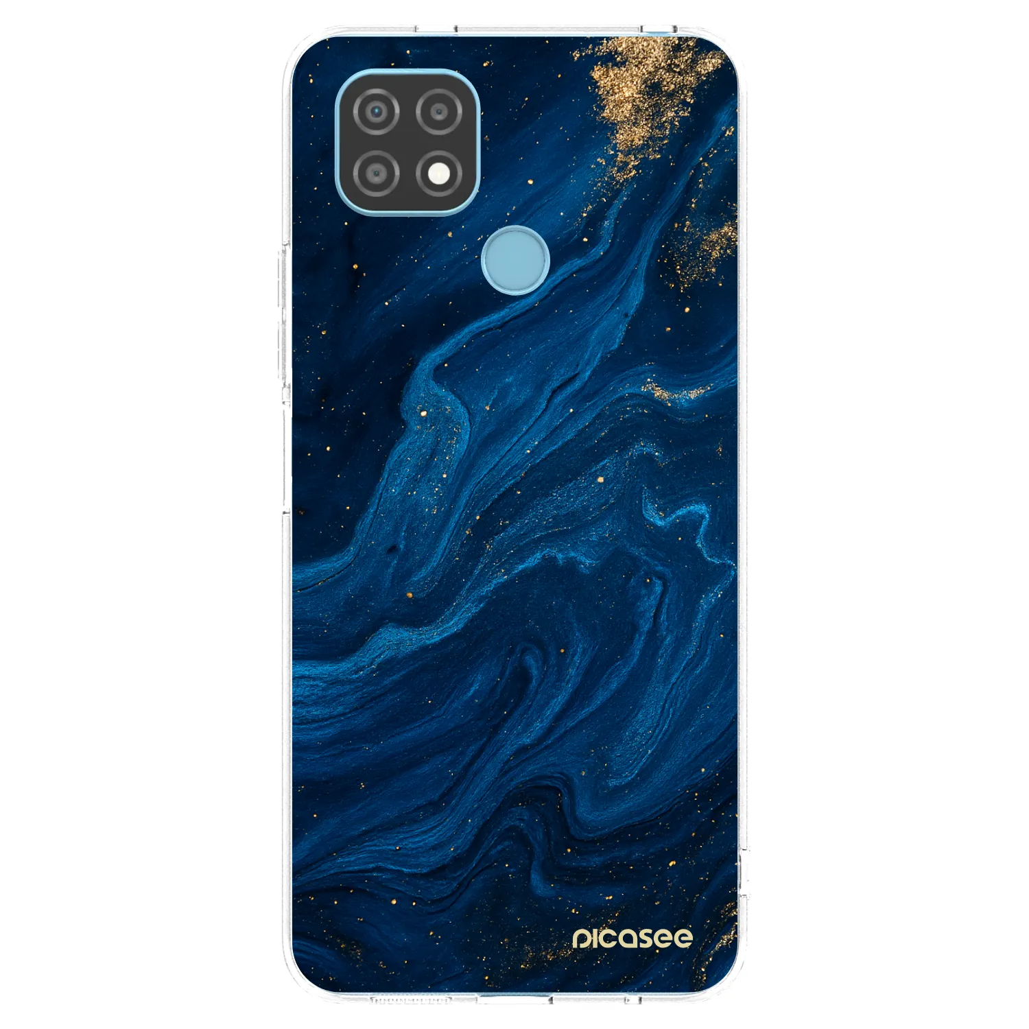 Picasee διαφανής θήκη σιλικόνης Realme C21 - Blue