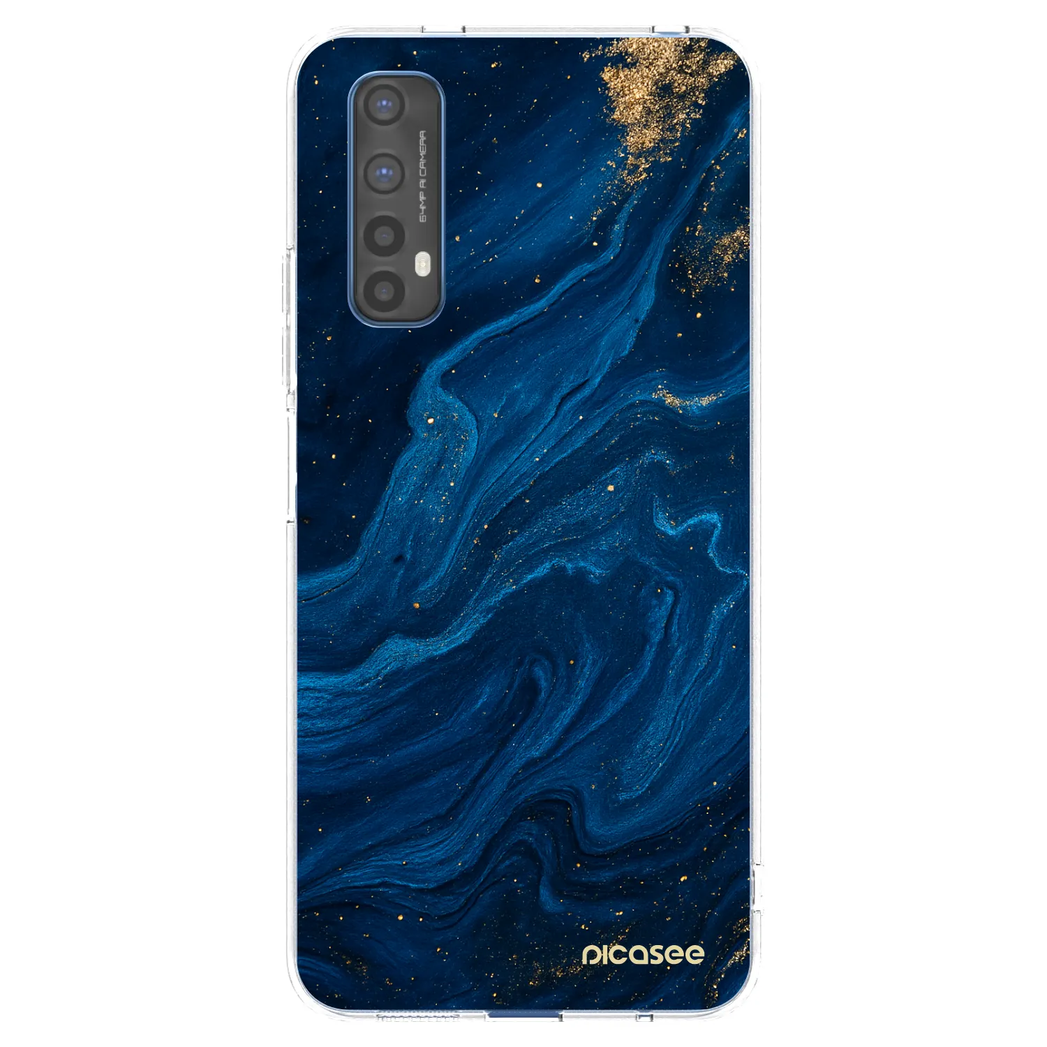 Picasee διαφανής θήκη σιλικόνης Realme 7 - Blue