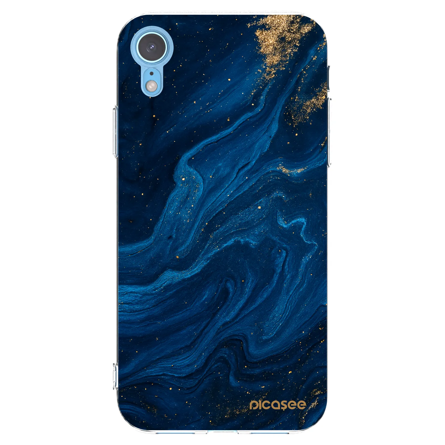 Picasee διαφανής θήκη σιλικόνης Apple iPhone XR - Blue