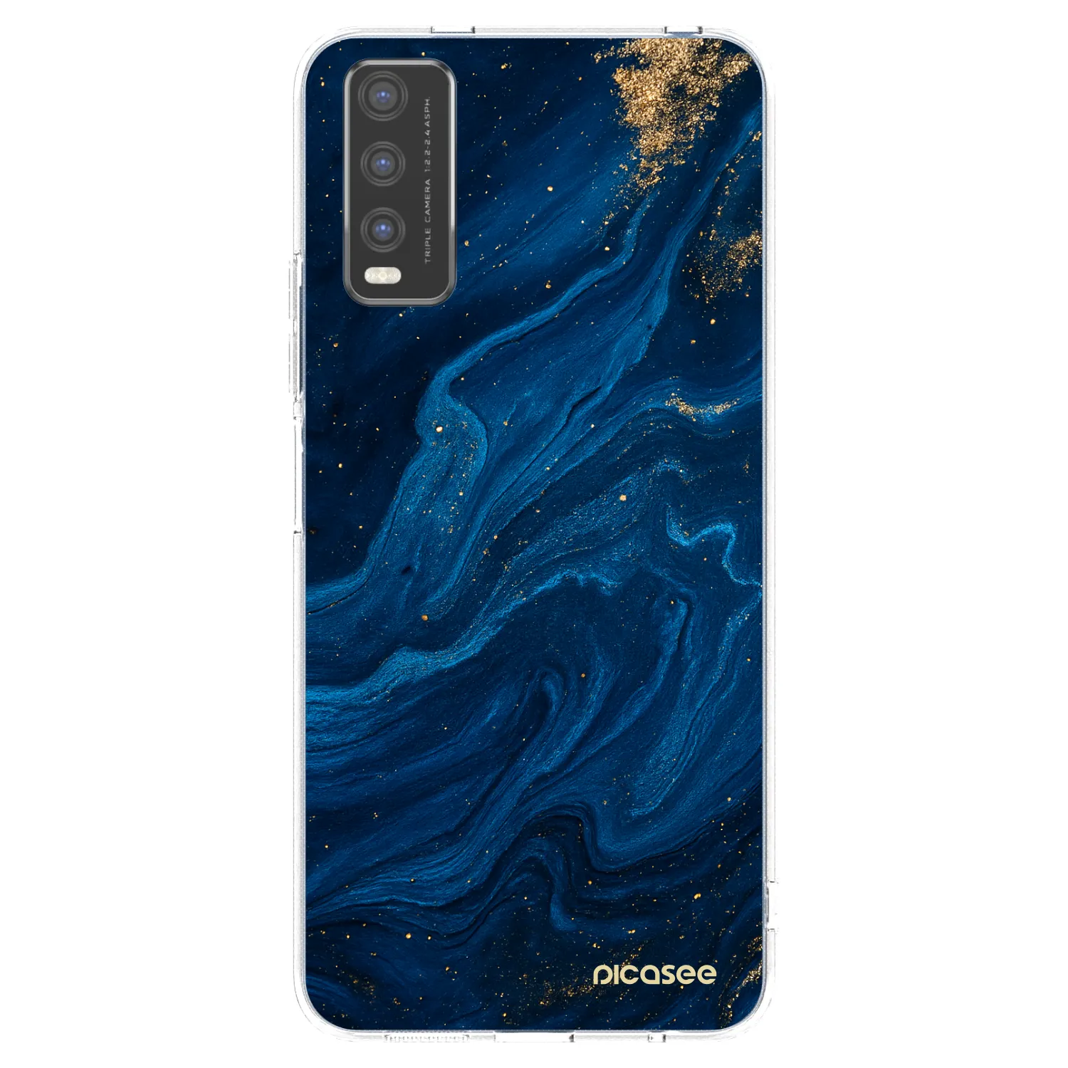 Picasee διαφανής θήκη σιλικόνης Vivo Y20s - Blue
