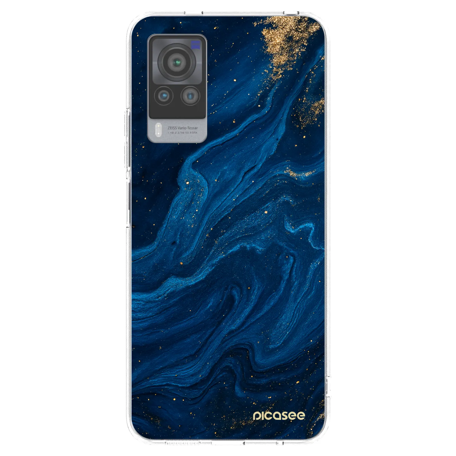 Picasee διαφανής θήκη σιλικόνης Vivo X60 Pro 5G - Blue