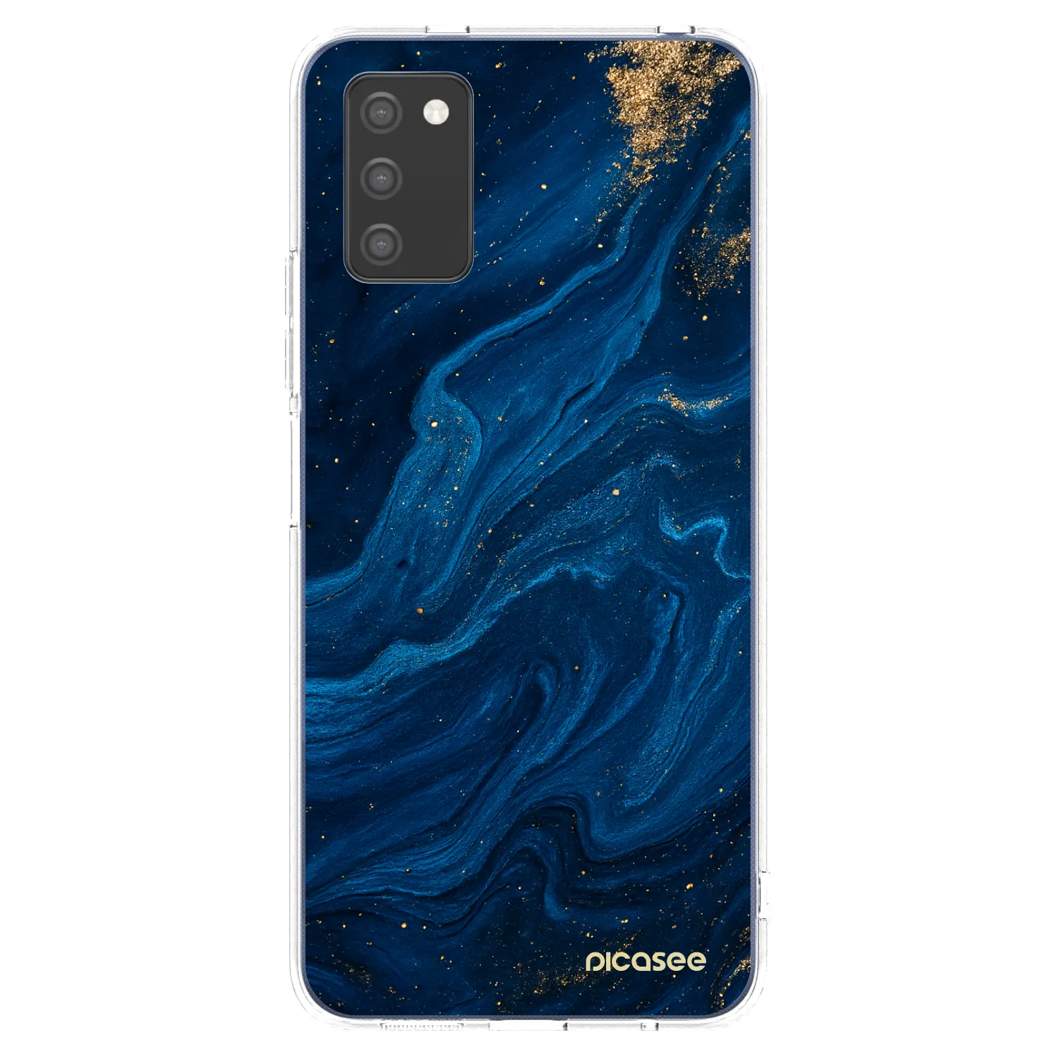 Picasee διαφανής θήκη σιλικόνης Samsung Galaxy A03s A037G - Blue