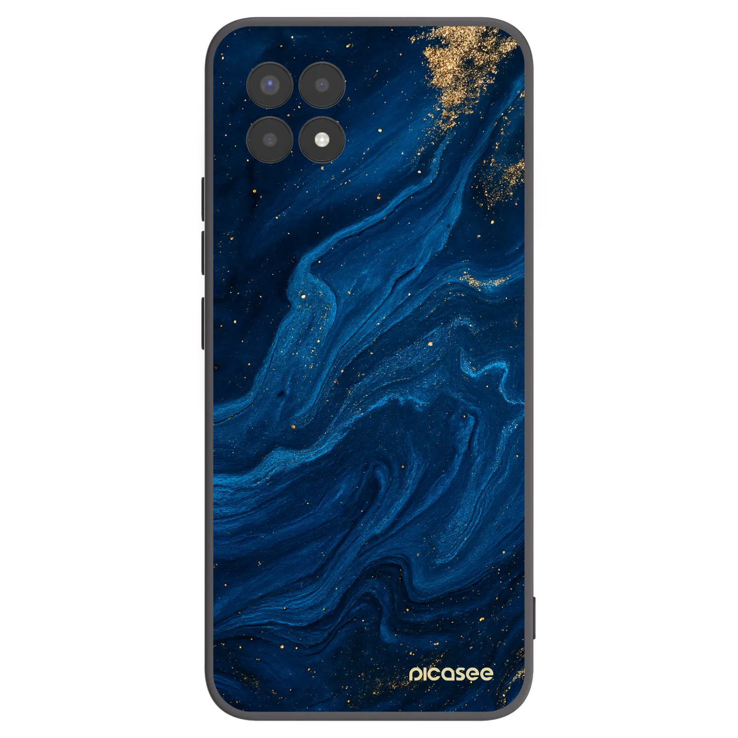 Picasee Μαύρη θήκη σιλικόνης για Realme 8i - Blue