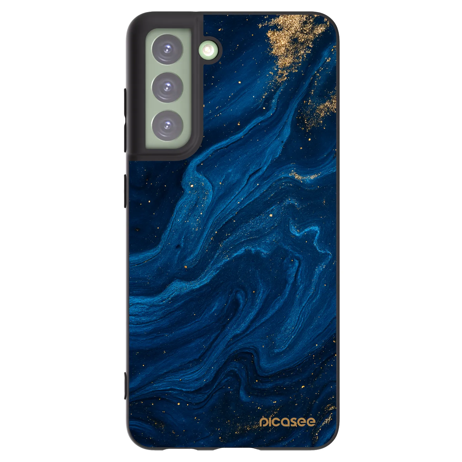 Picasee Μαύρη θήκη σιλικόνης για Samsung Galaxy S21 FE 5G - Blue