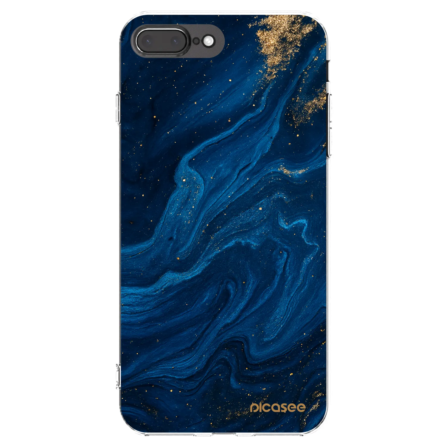 Picasee διαφανής θήκη σιλικόνης Apple iPhone 7 Plus - Blue