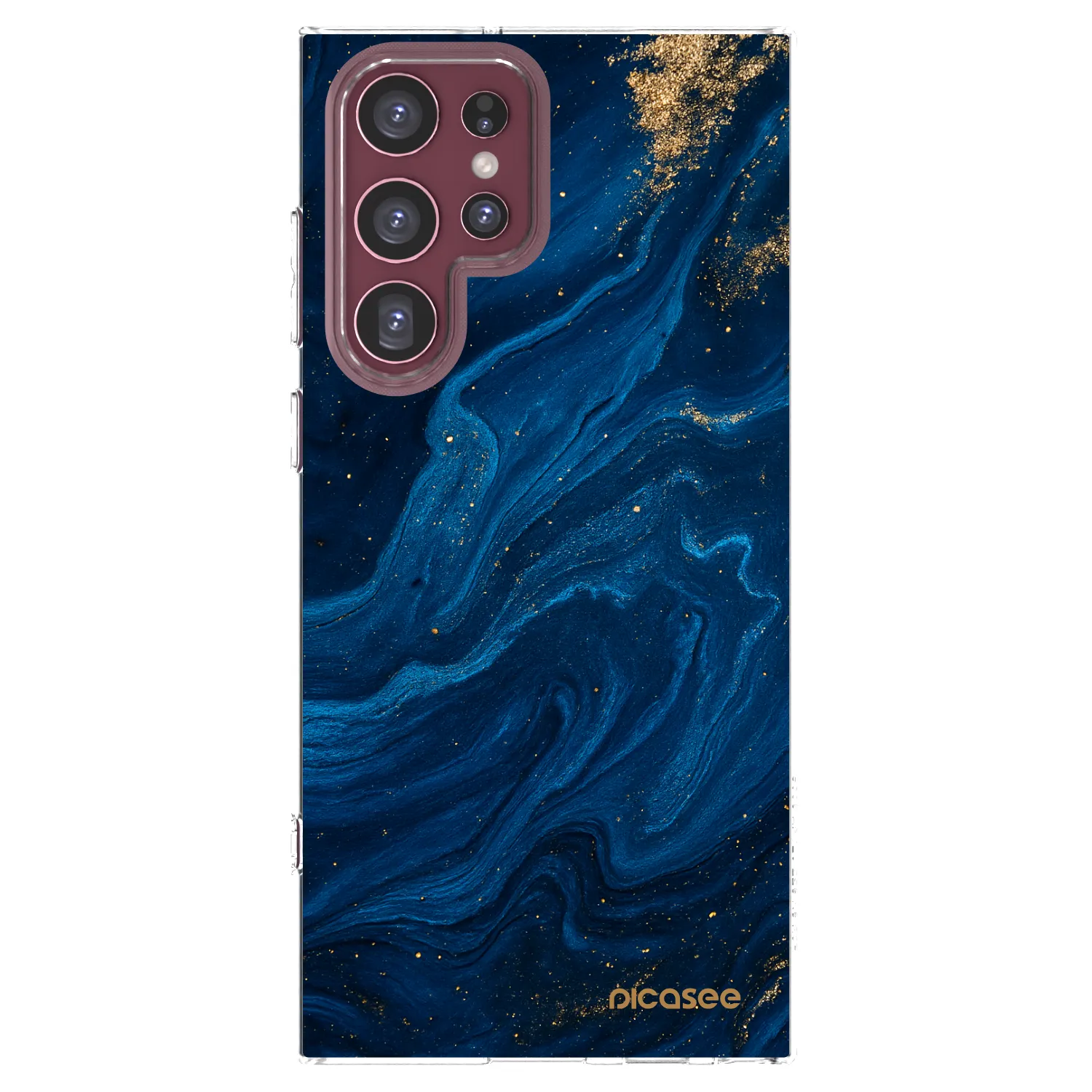 Picasee διαφανής θήκη σιλικόνης Samsung Galaxy S22 Ultra 5G - Blue