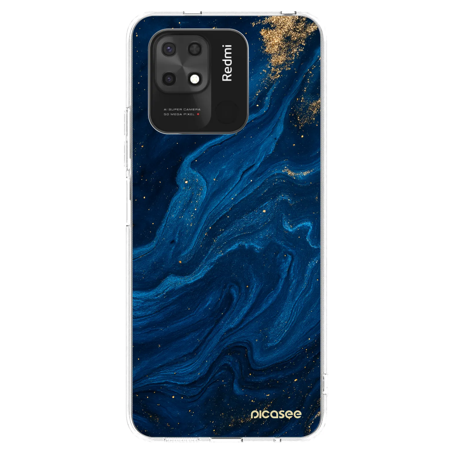 Picasee διαφανής θήκη σιλικόνης Xiaomi Redmi 10C - Blue