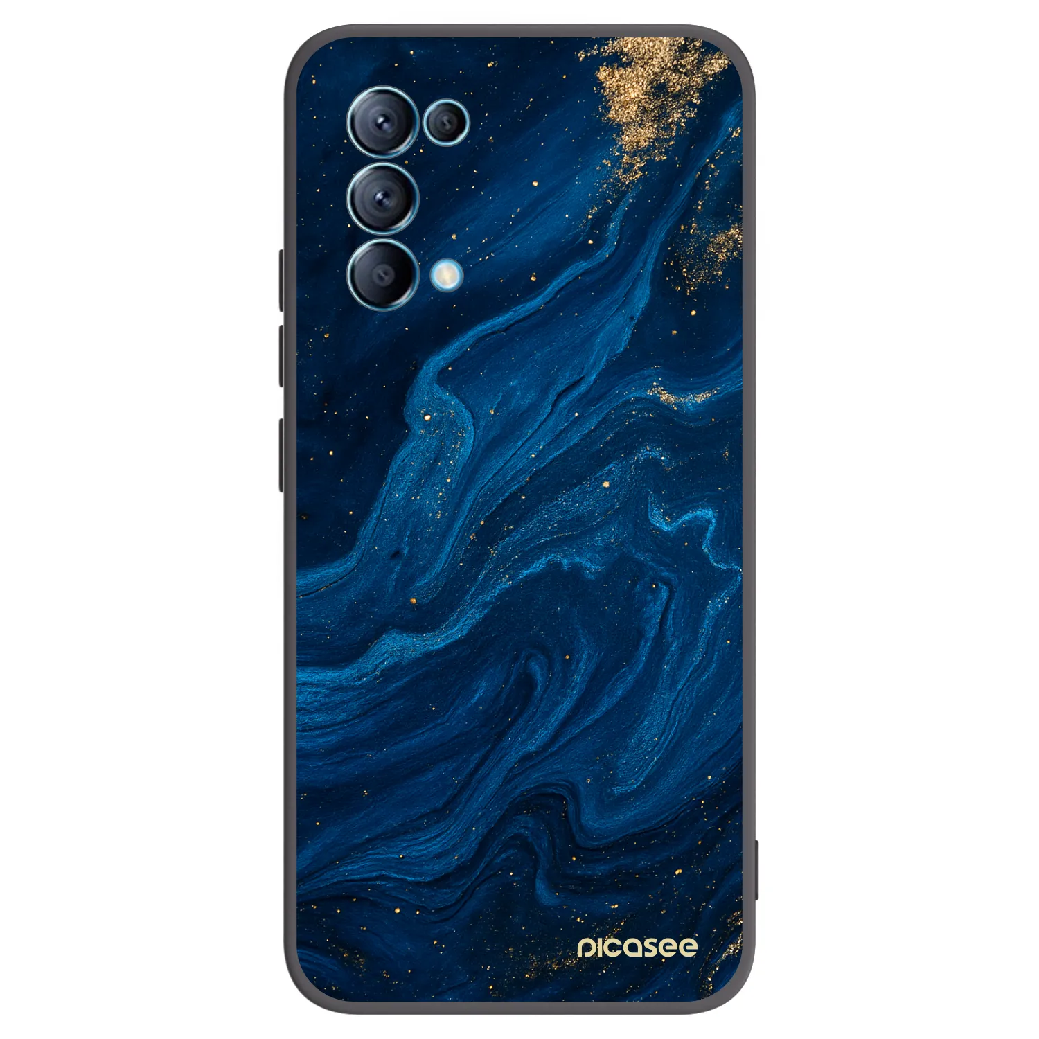 Picasee Μαύρη θήκη σιλικόνης για OPPO Reno 5 5G - Blue