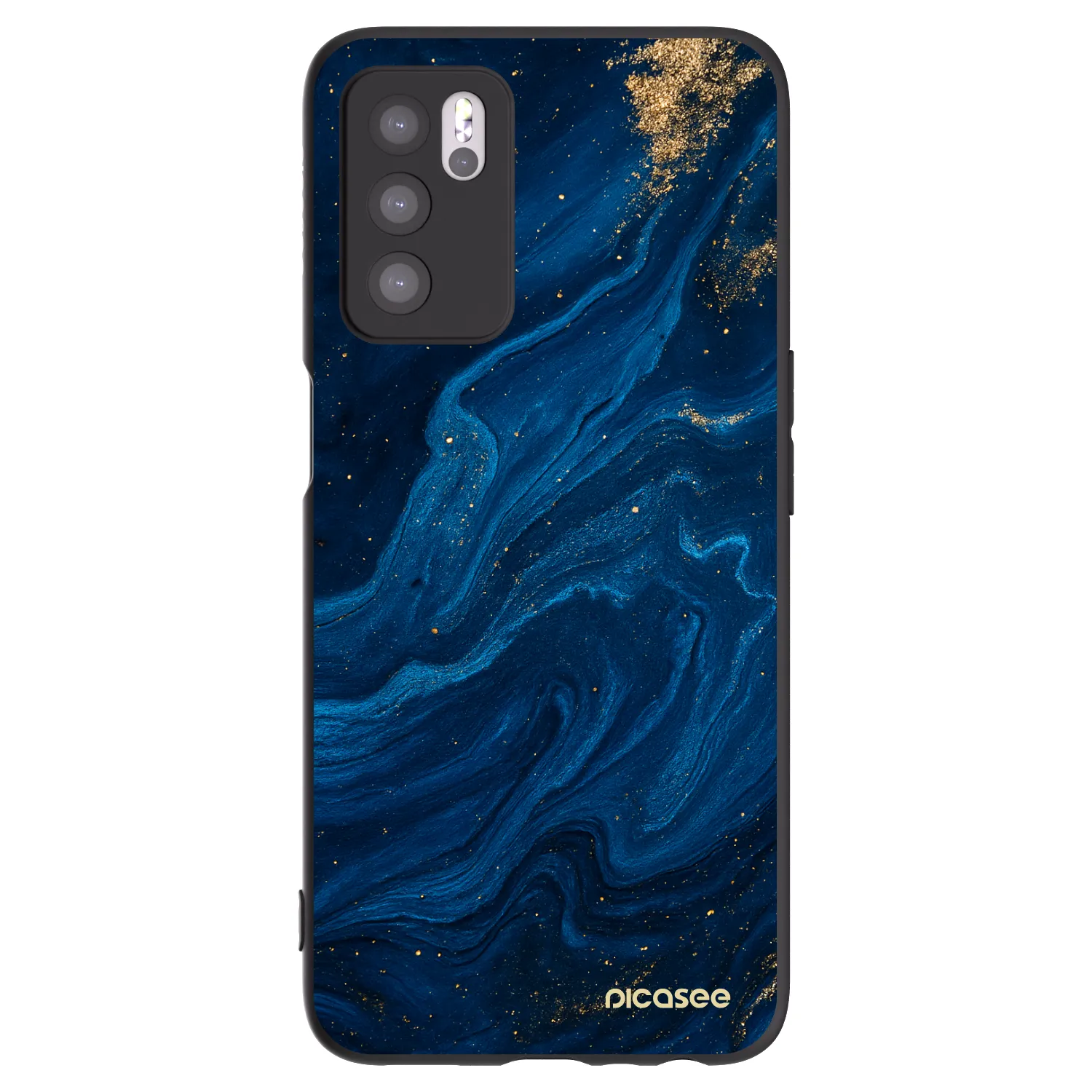 Picasee Μαύρη θήκη σιλικόνης για OPPO A16s - Blue