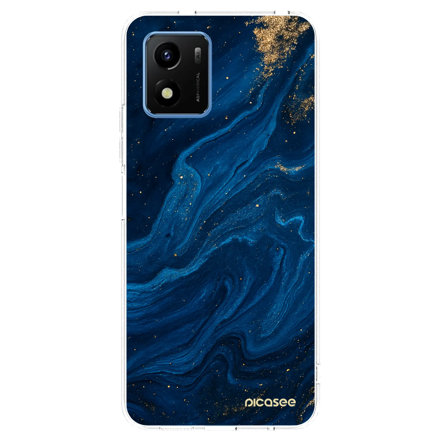 Picasee διαφανής θήκη σιλικόνης Vivo Y01 - Blue