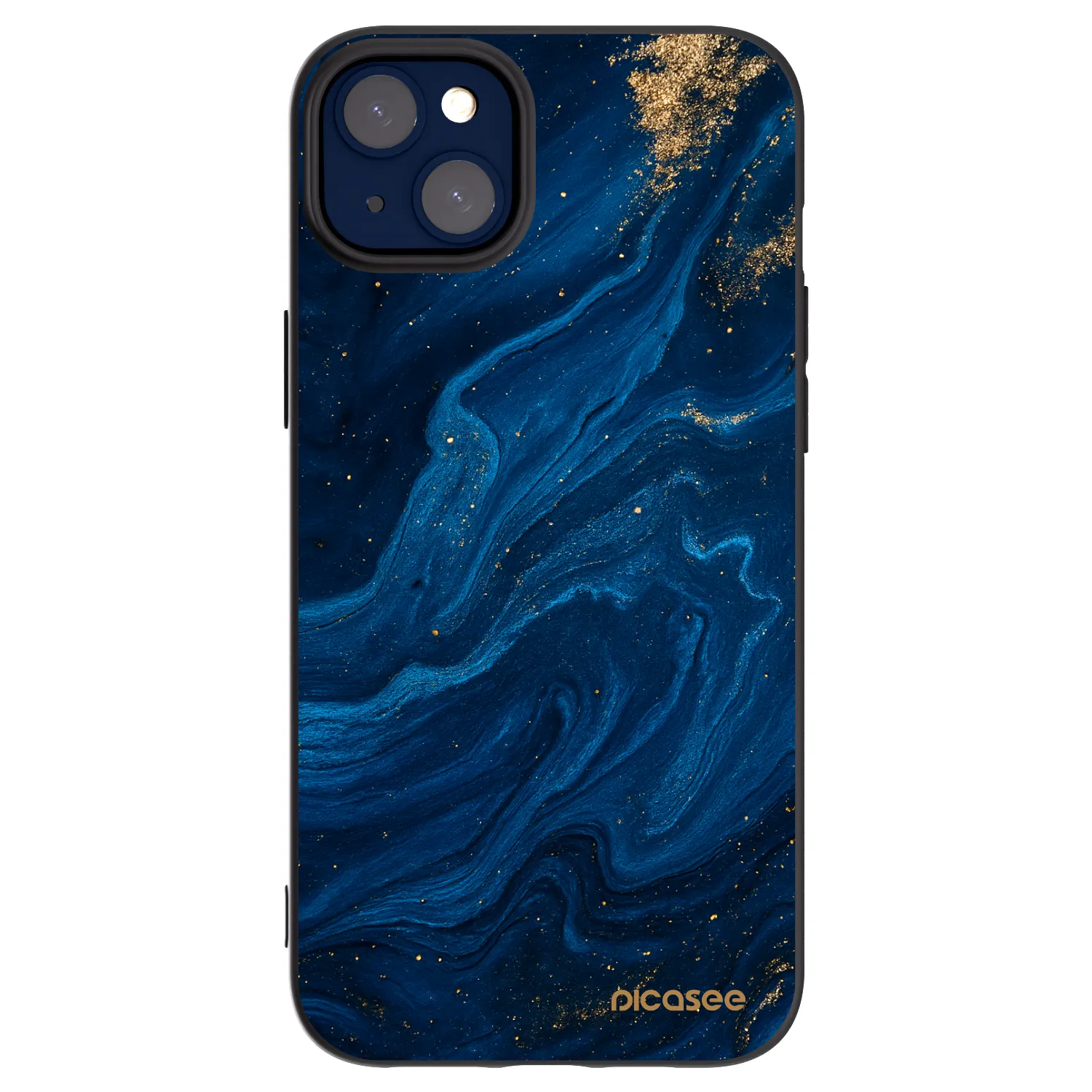 Picasee Μαύρη θήκη σιλικόνης για Apple iPhone 14 Plus - Blue