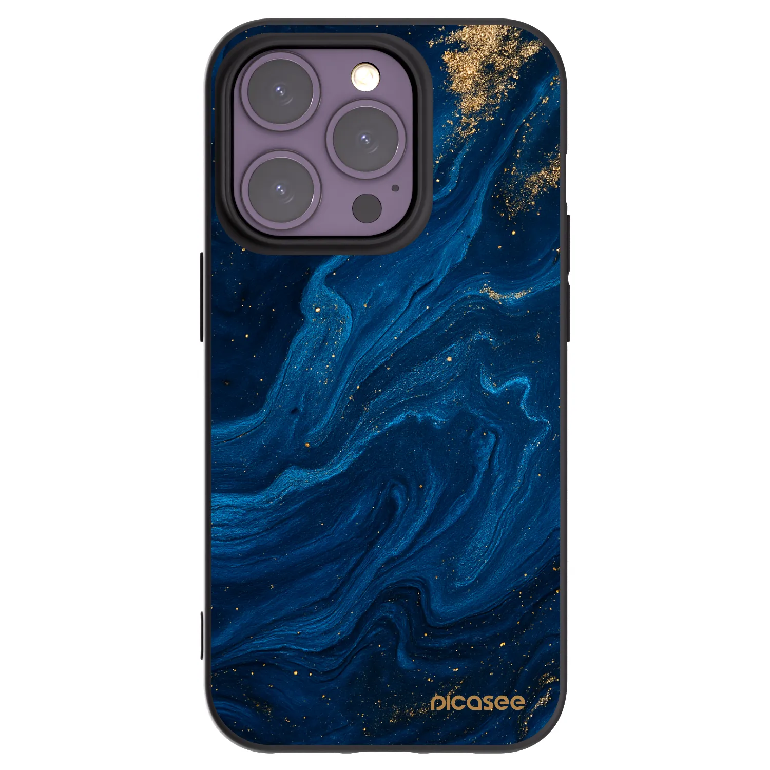Picasee Μαύρη θήκη σιλικόνης για Apple iPhone 14 Pro - Blue