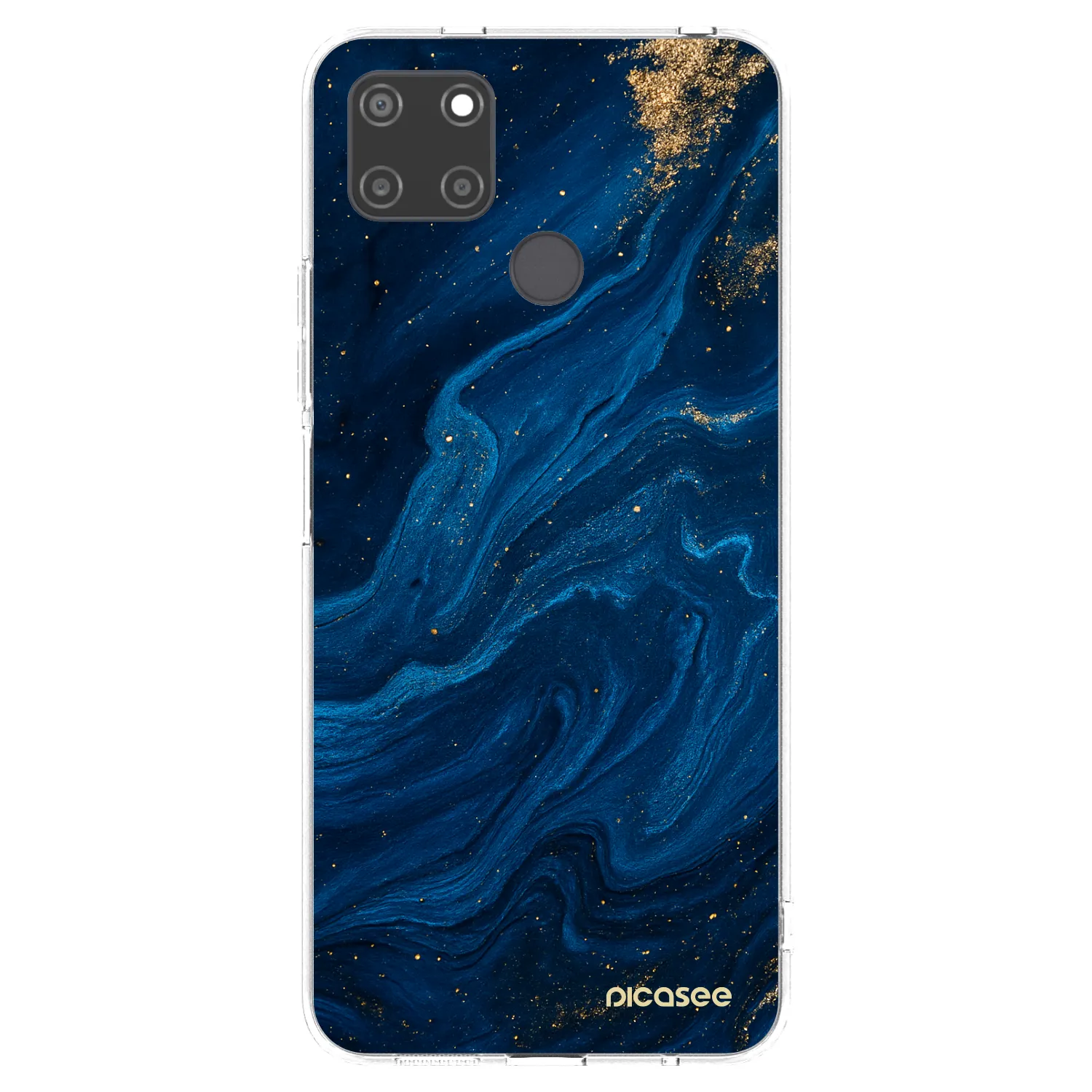 Picasee διαφανής θήκη σιλικόνης Realme C21Y - Blue