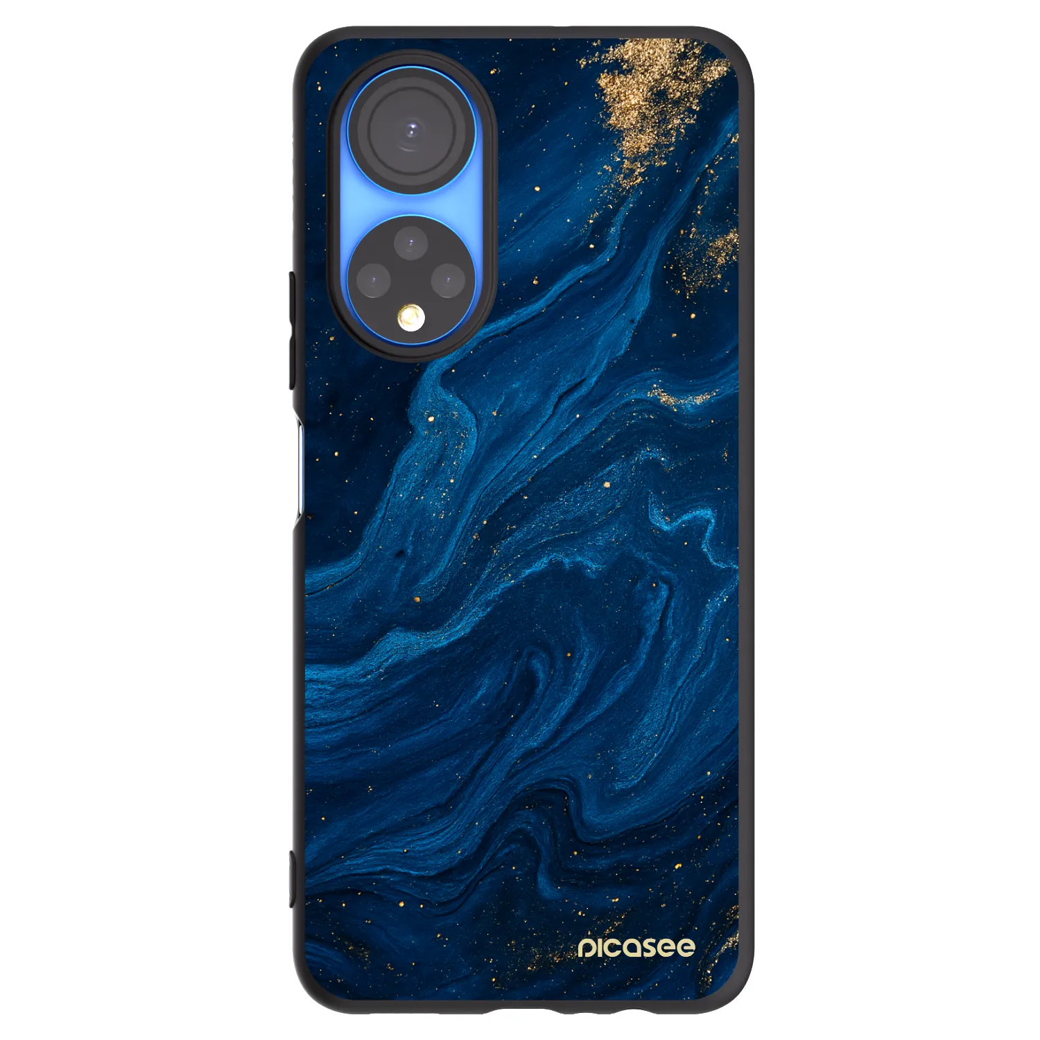 Picasee Μαύρη θήκη σιλικόνης για Honor X7 - Blue