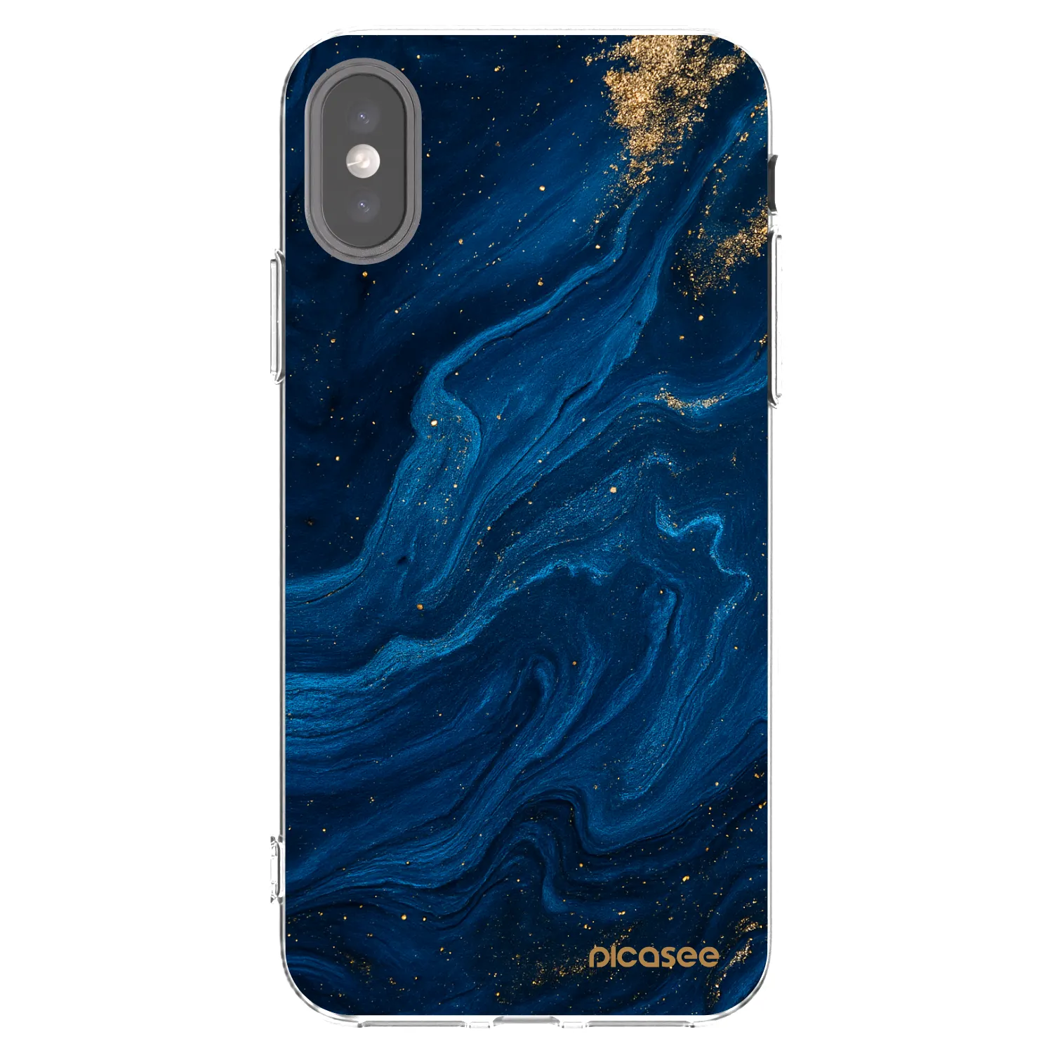 Picasee διαφανής θήκη σιλικόνης Apple iPhone X/XS - Blue