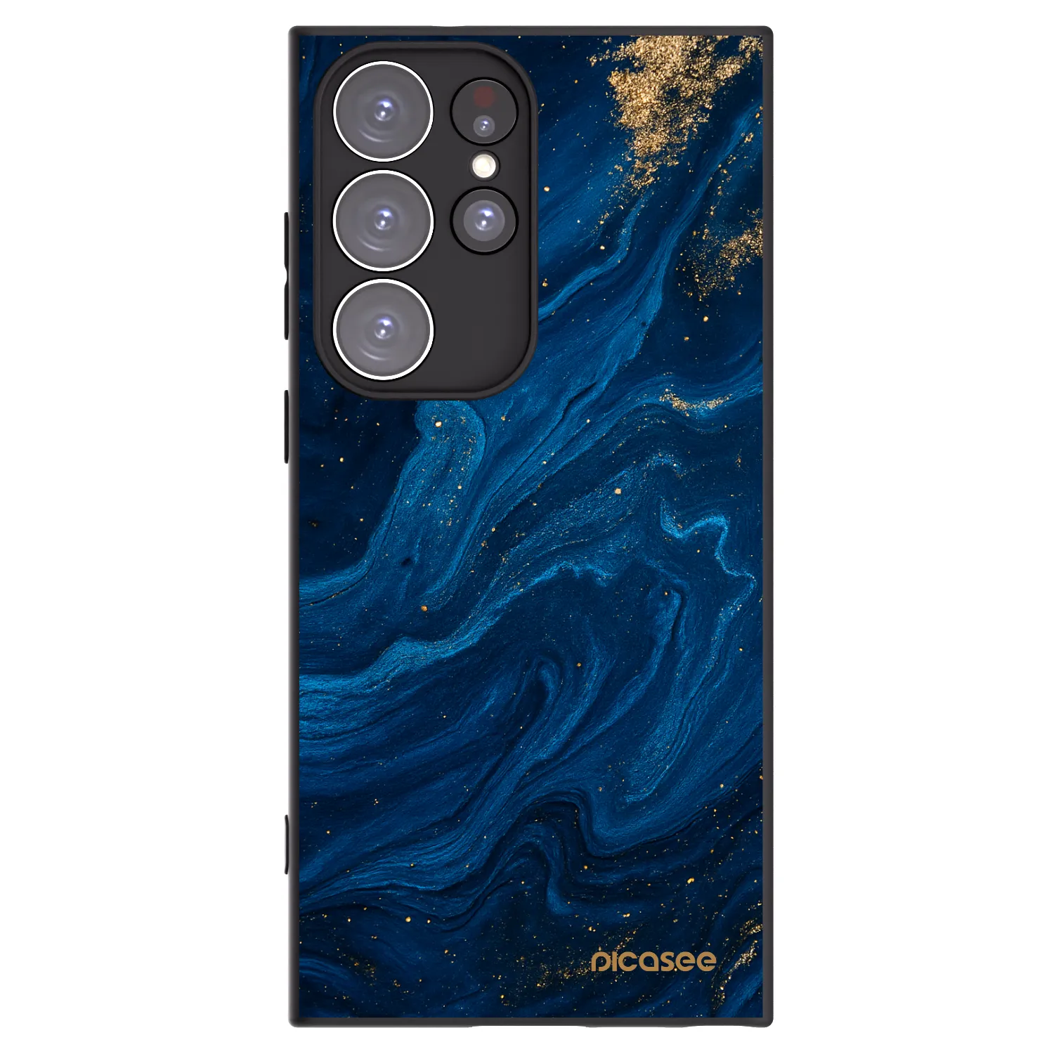 Picasee Μαύρη θήκη σιλικόνης για Samsung Galaxy S23 Ultra 5G - Blue