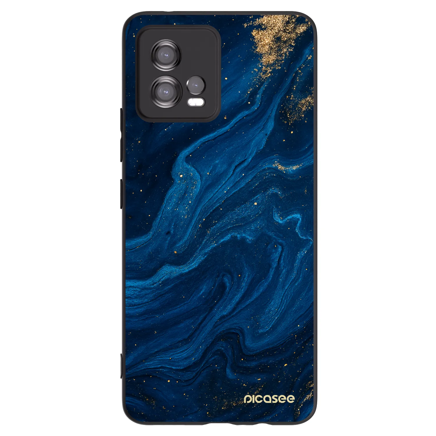 Picasee Μαύρη θήκη σιλικόνης για Motorola Moto G72 - Blue