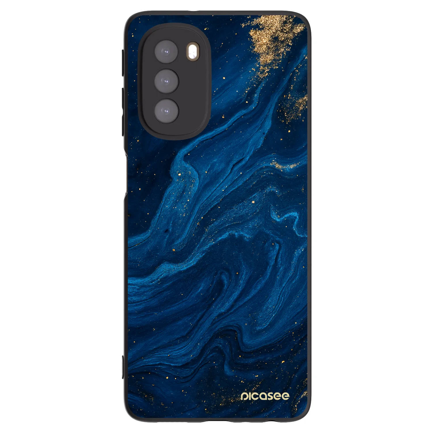 Picasee Μαύρη θήκη σιλικόνης για Motorola Moto G51 - Blue