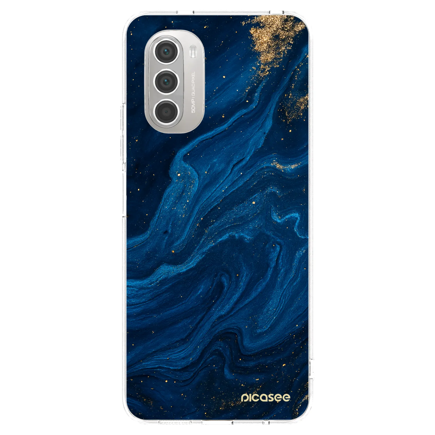 Picasee διαφανής θήκη σιλικόνης Motorola Moto G51 - Blue