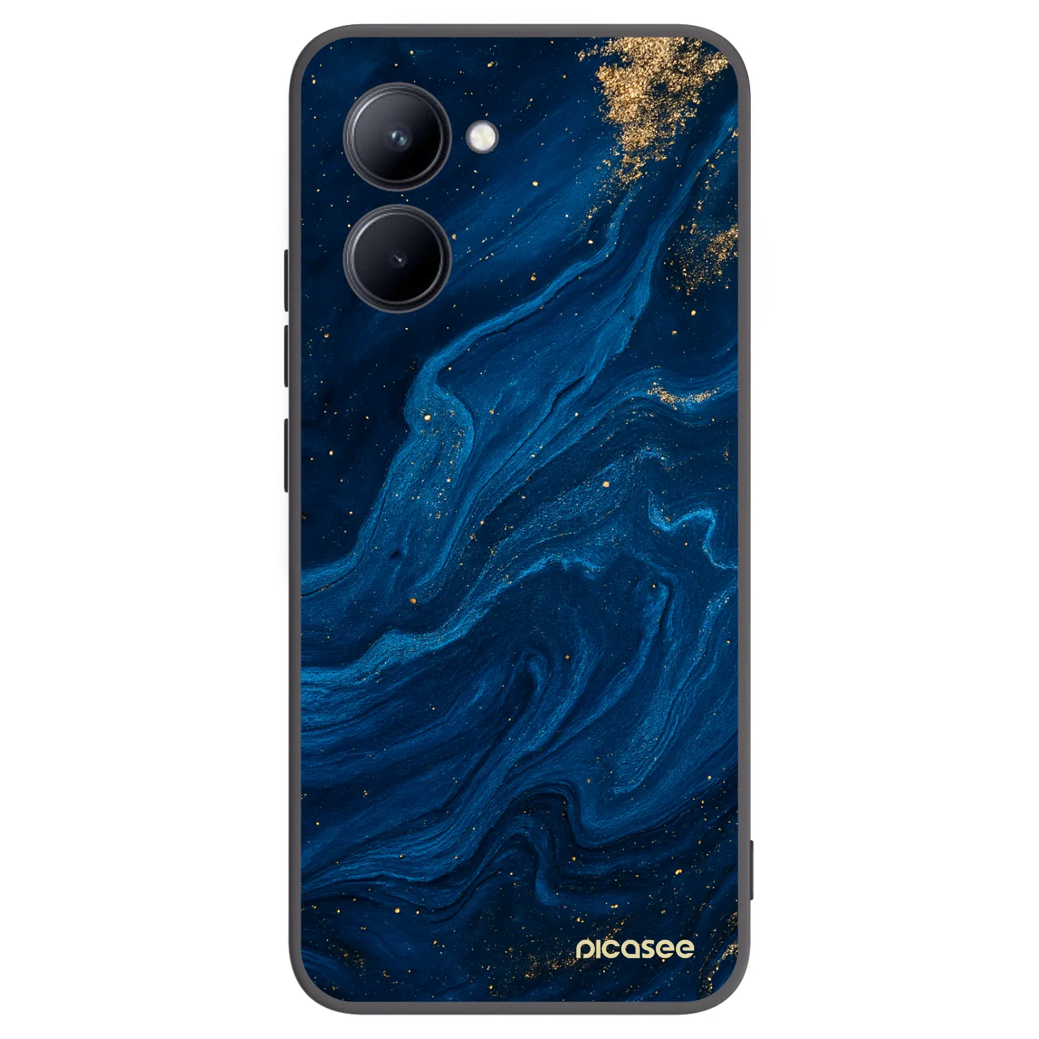 Picasee Μαύρη θήκη σιλικόνης για Realme C33 (2023) - Blue