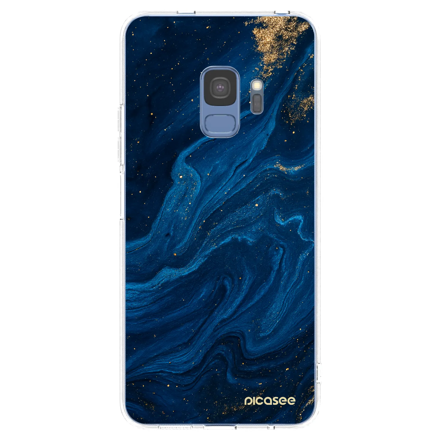 Picasee διαφανής θήκη σιλικόνης Samsung Galaxy S9 G960F - Blue