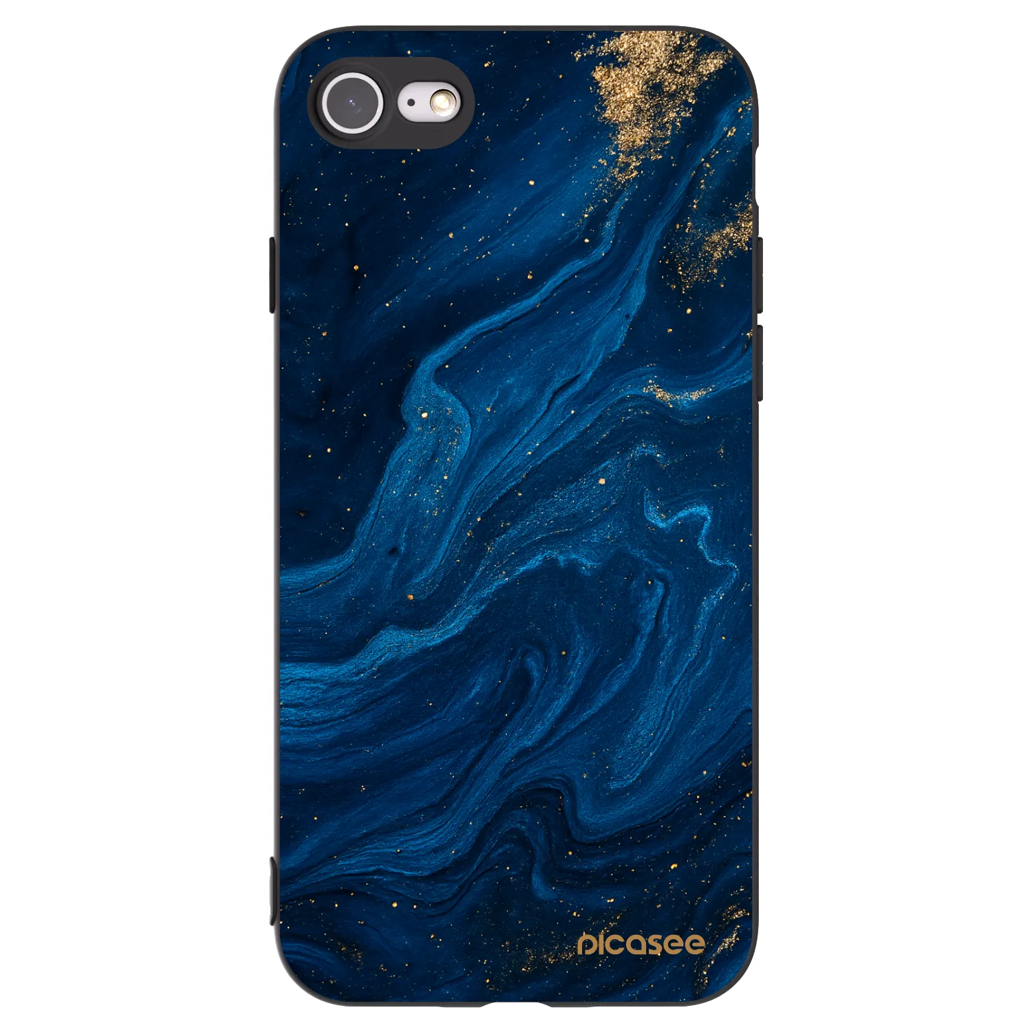 Picasee Μαύρη θήκη σιλικόνης για Apple iPhone 8 - Blue