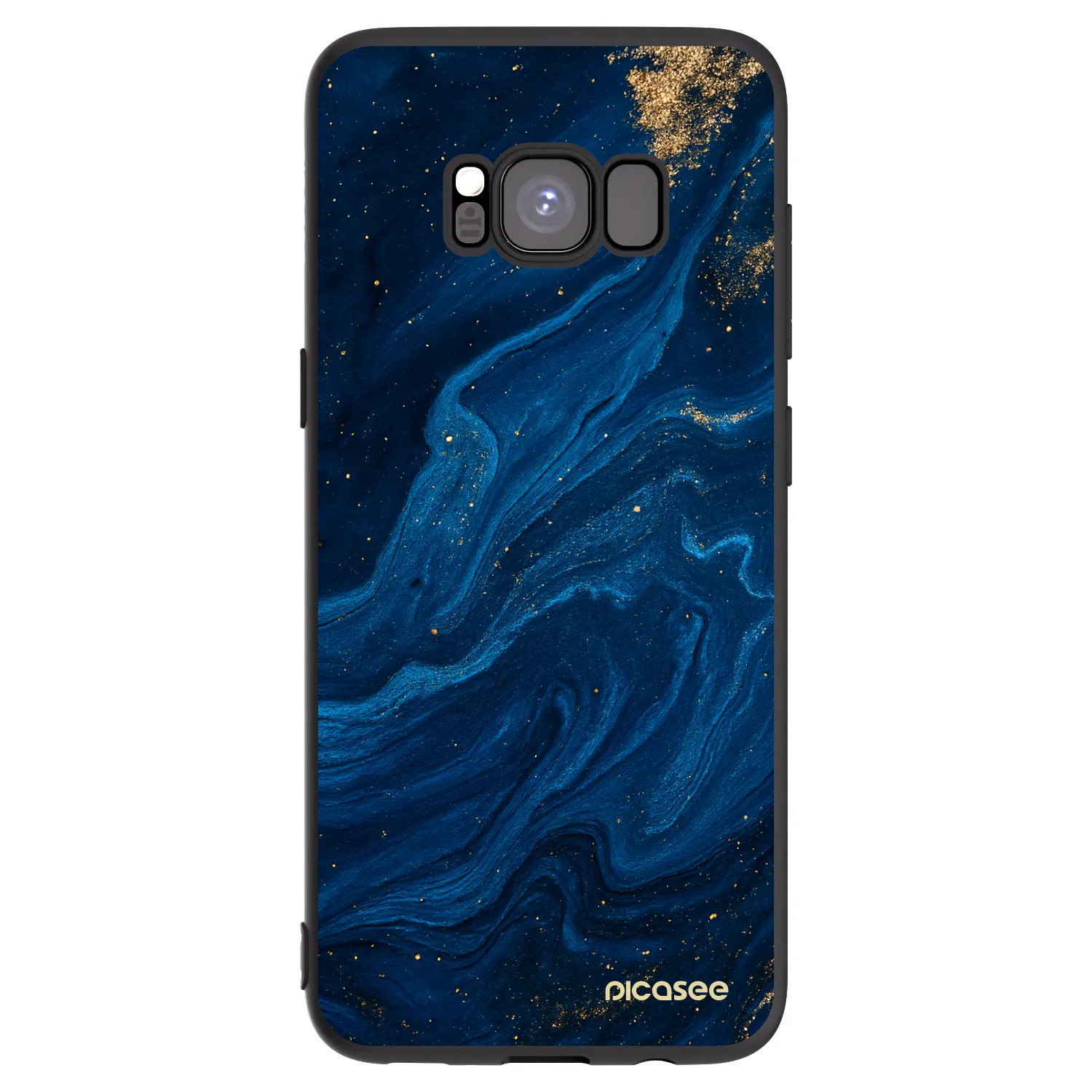 Picasee Μαύρη θήκη σιλικόνης για Samsung Galaxy S8 G950F - Blue