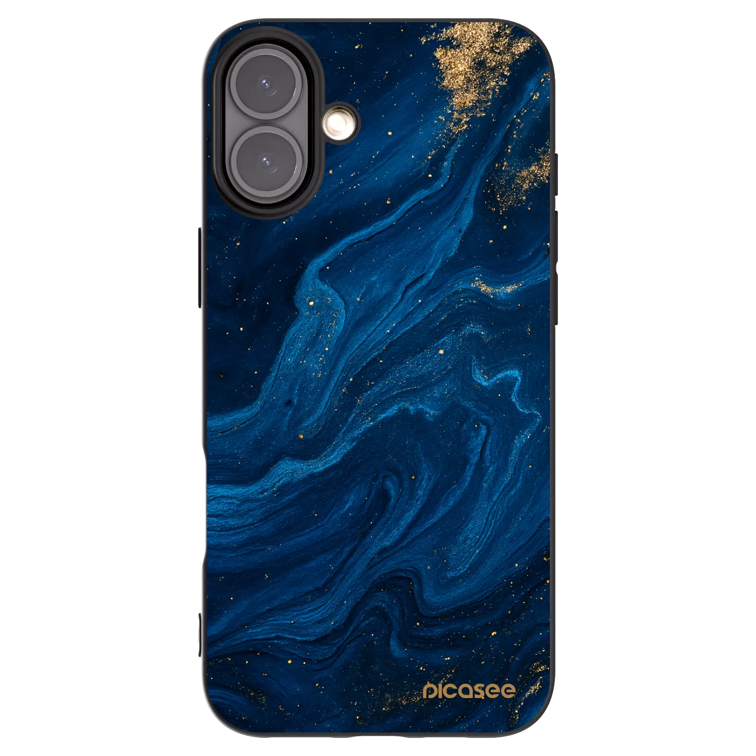 Picasee Μαύρη θήκη σιλικόνης για Apple iPhone 16 Plus - Blue